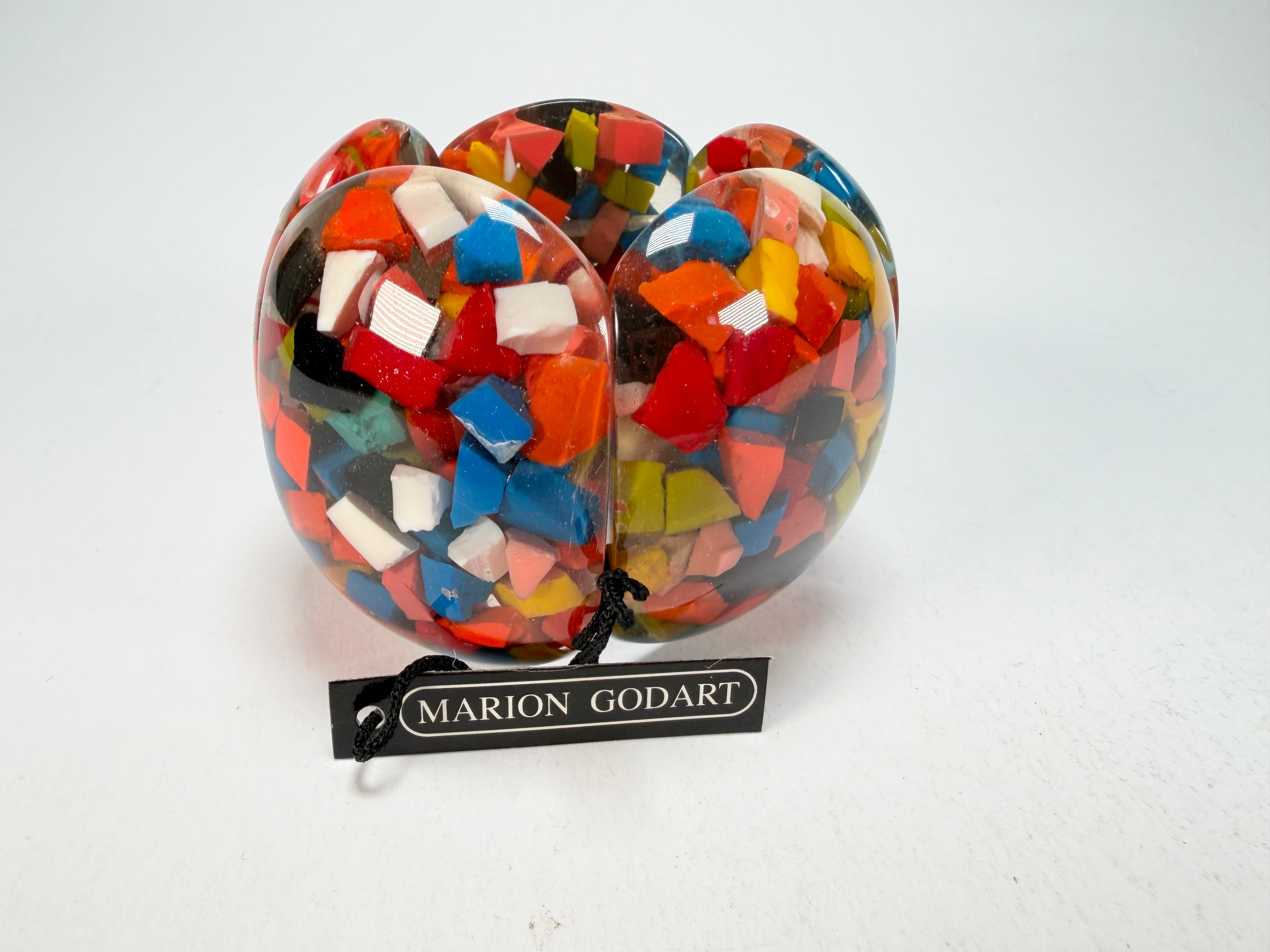 Marion Godart - Confetti "Cinq Pièces" Black + Summer Mix Elasticated Resin Bracelet