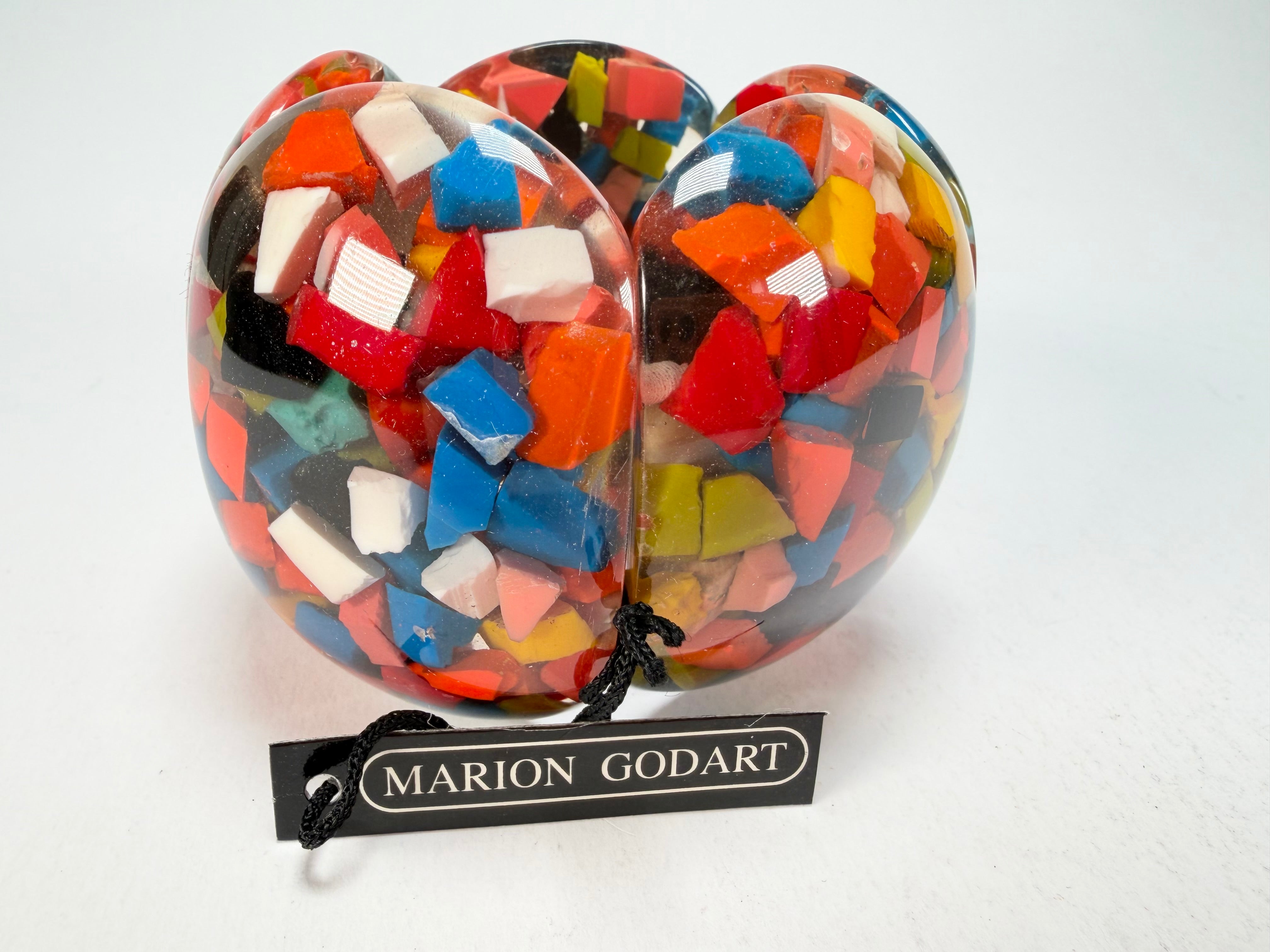 Marion Godart - Confetti "Cinq Pièces" Black + Summer Mix Elasticated Resin Bracelet