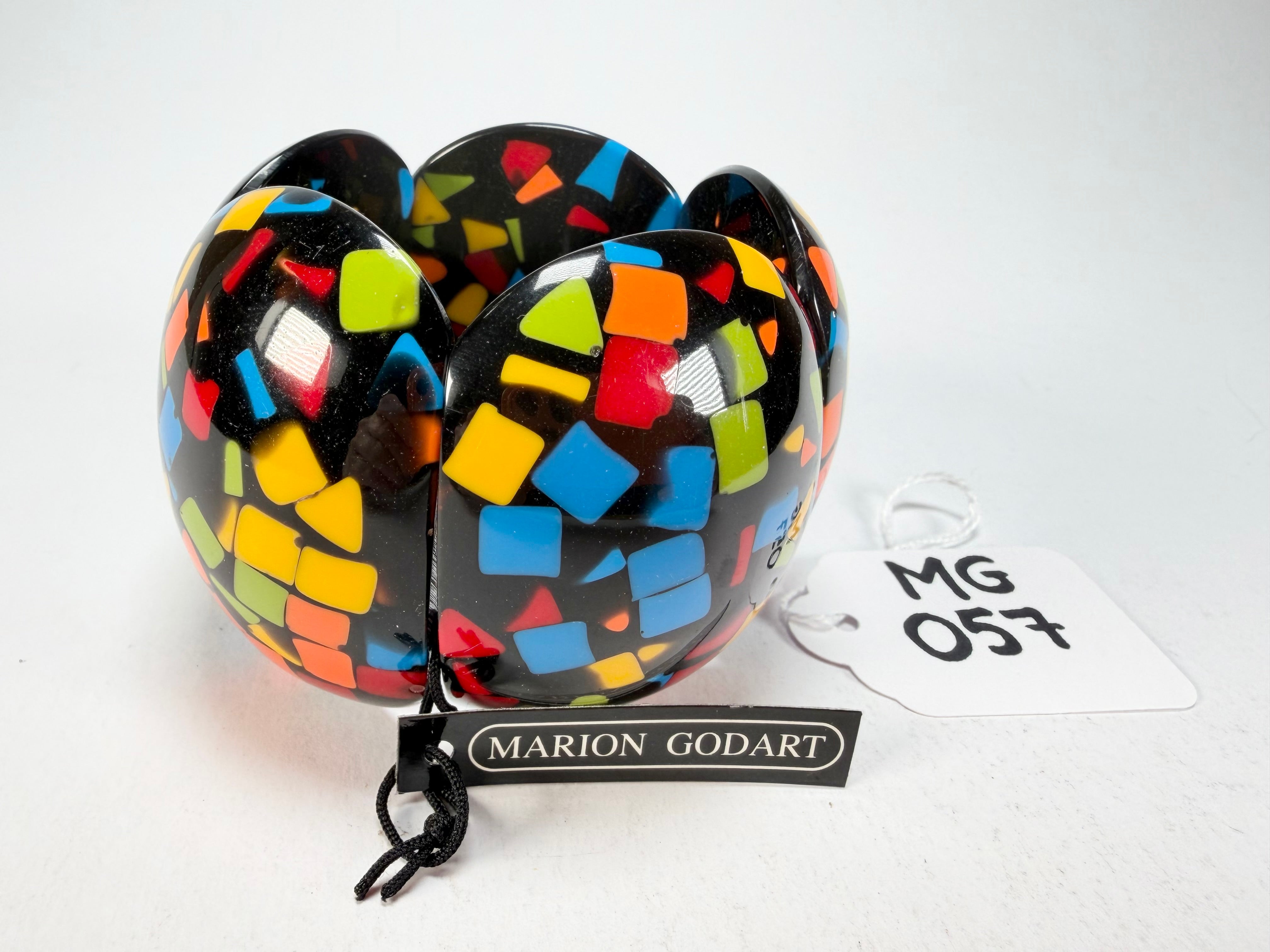 Marion Godart - Confetti "Cinq Pièces" Art-Deco Mix Elasticated Resin Bracelet