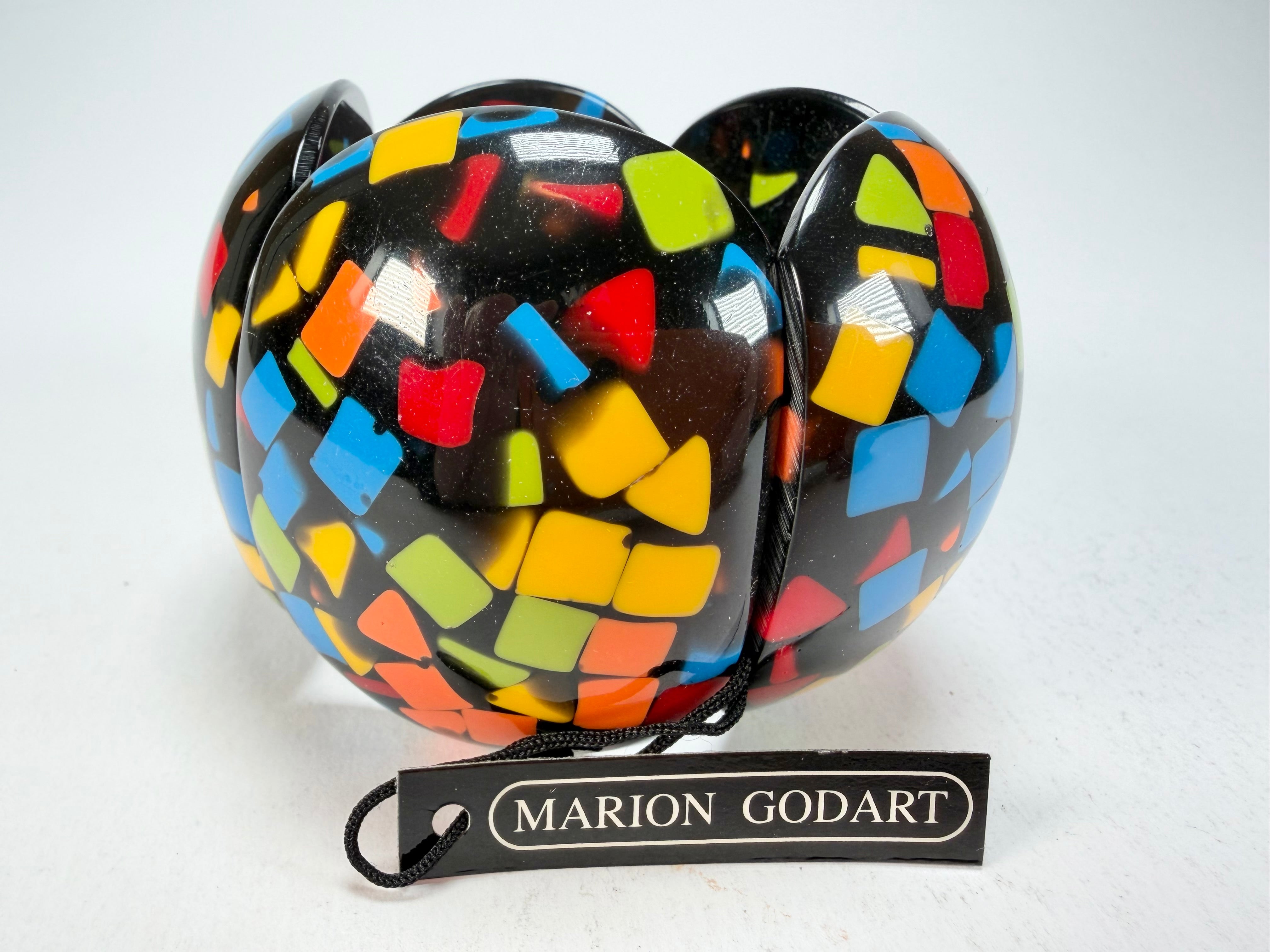 Marion Godart - Confetti "Cinq Pièces" Art-Deco Mix Elasticated Resin Bracelet