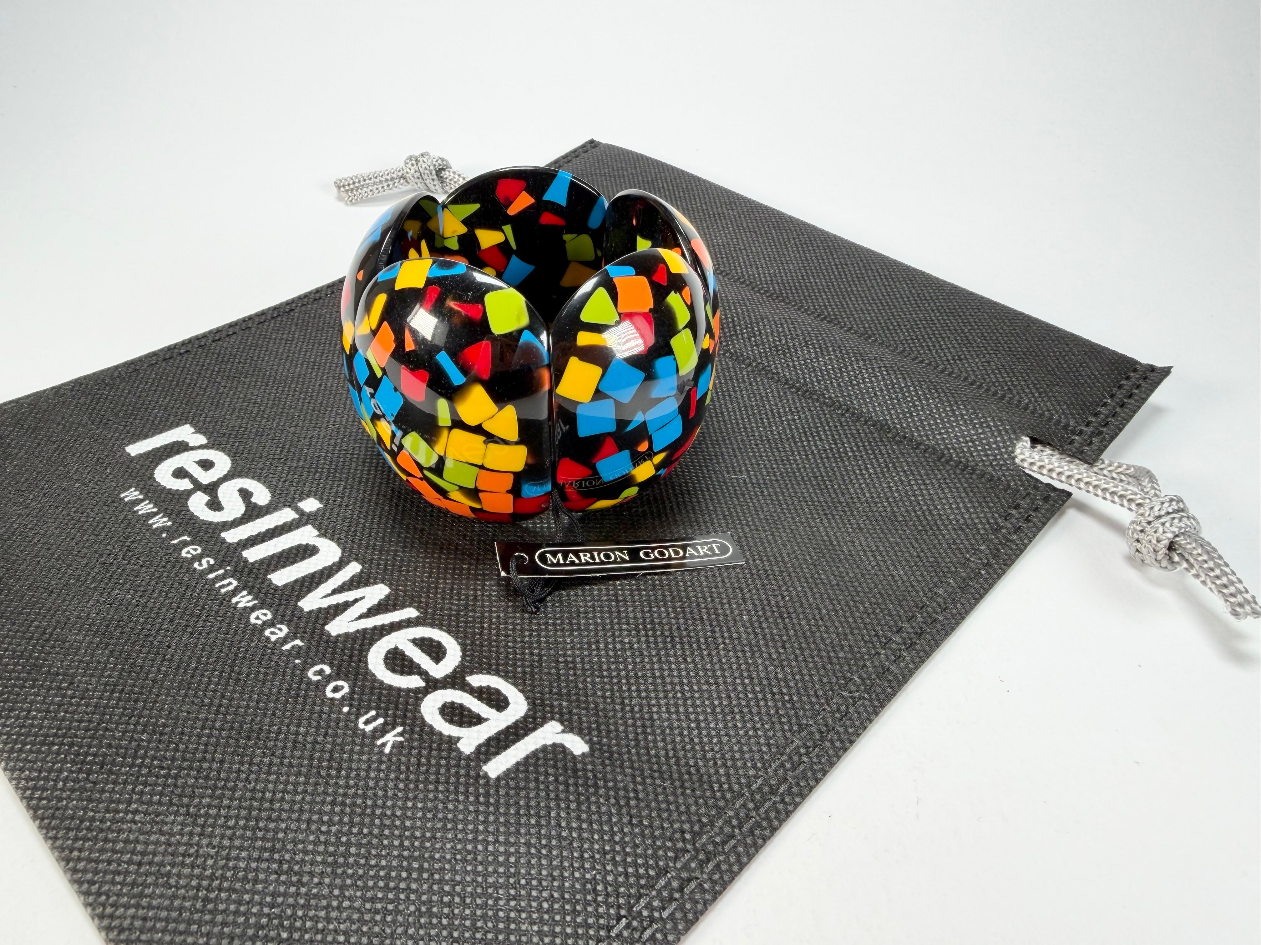Marion Godart - Confetti "Cinq Pièces" Art-Deco Mix Elasticated Resin Bracelet