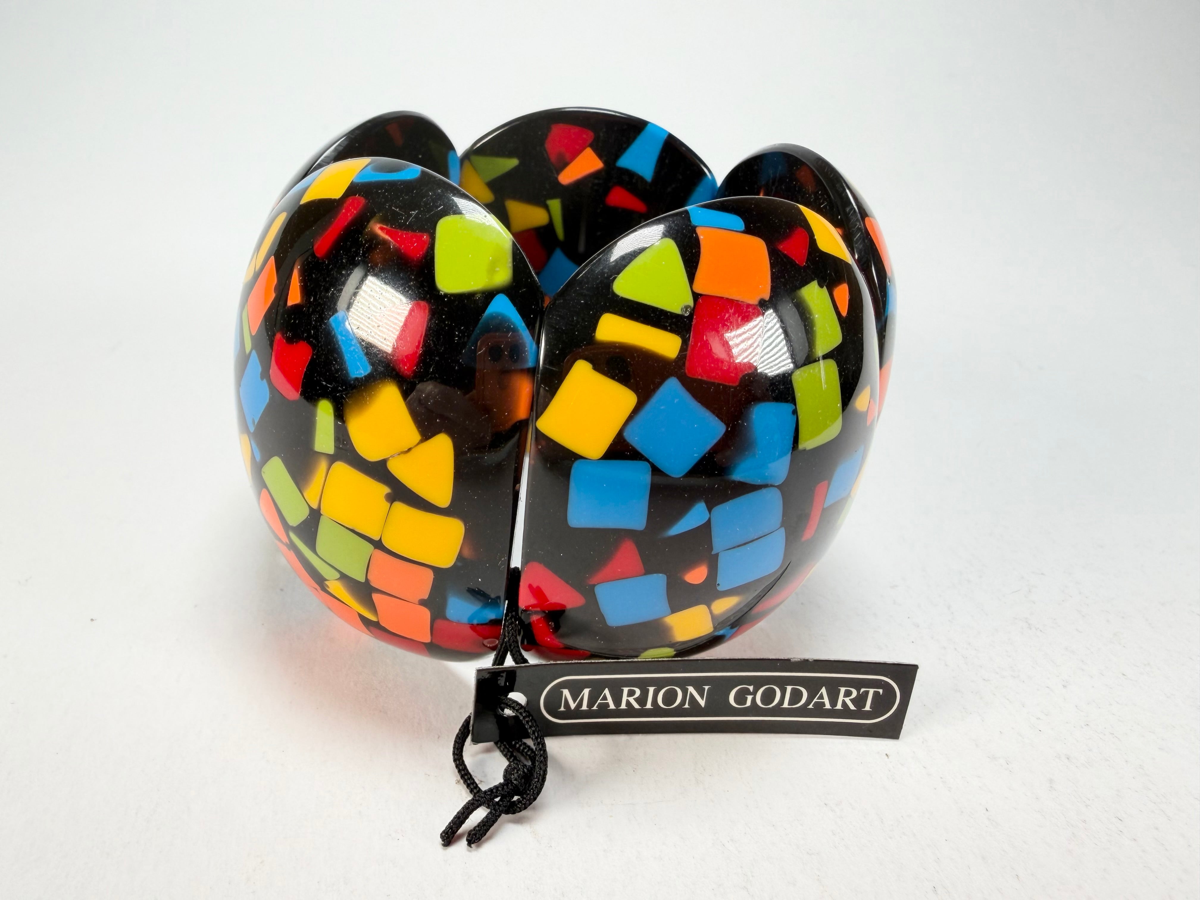 Marion Godart - Confetti "Cinq Pièces" Art-Deco Mix Elasticated Resin Bracelet