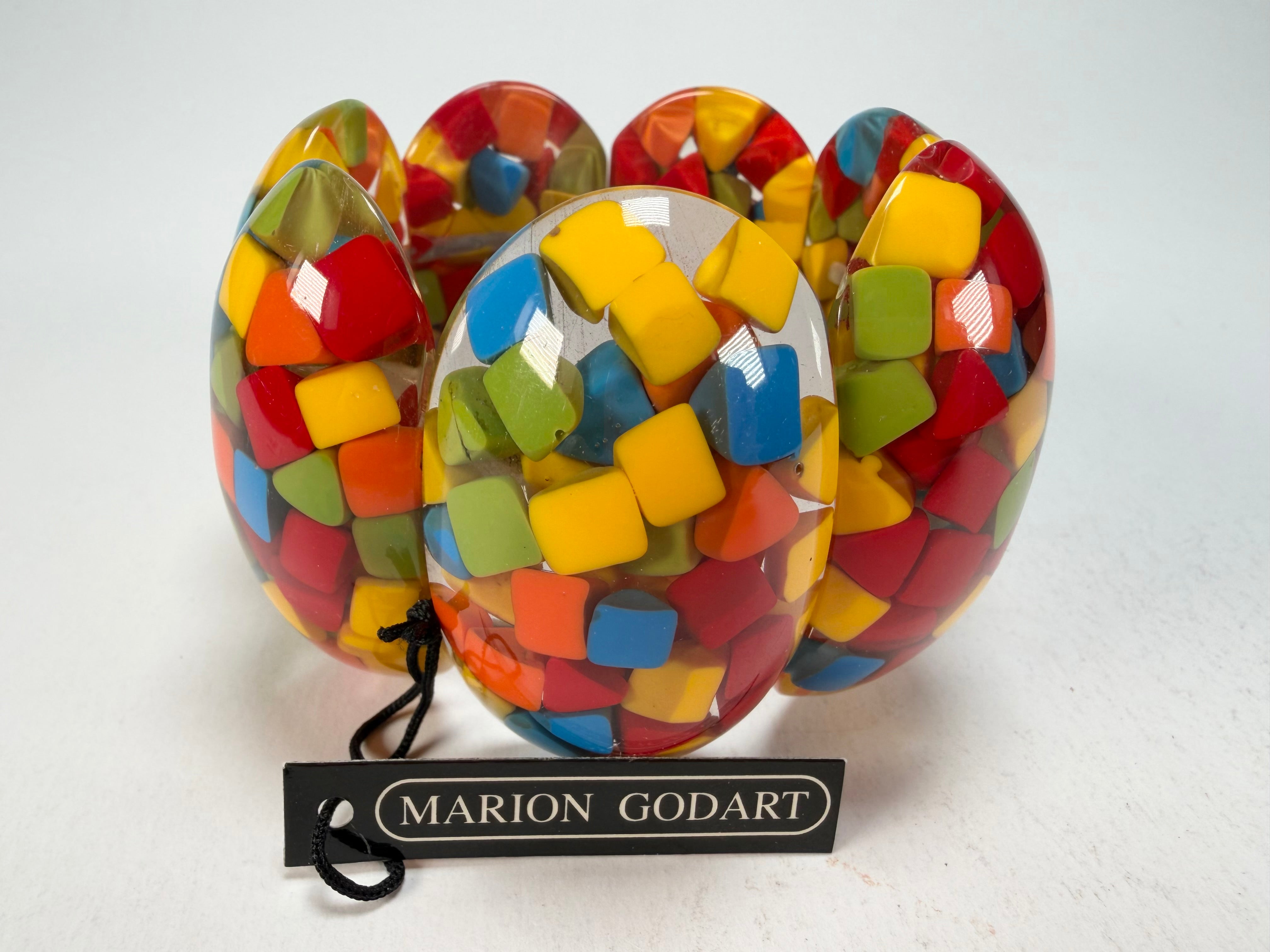 Marion Godart - Confetti "Sept Pièces" Summer Mix Elasticated Resin Bracelet