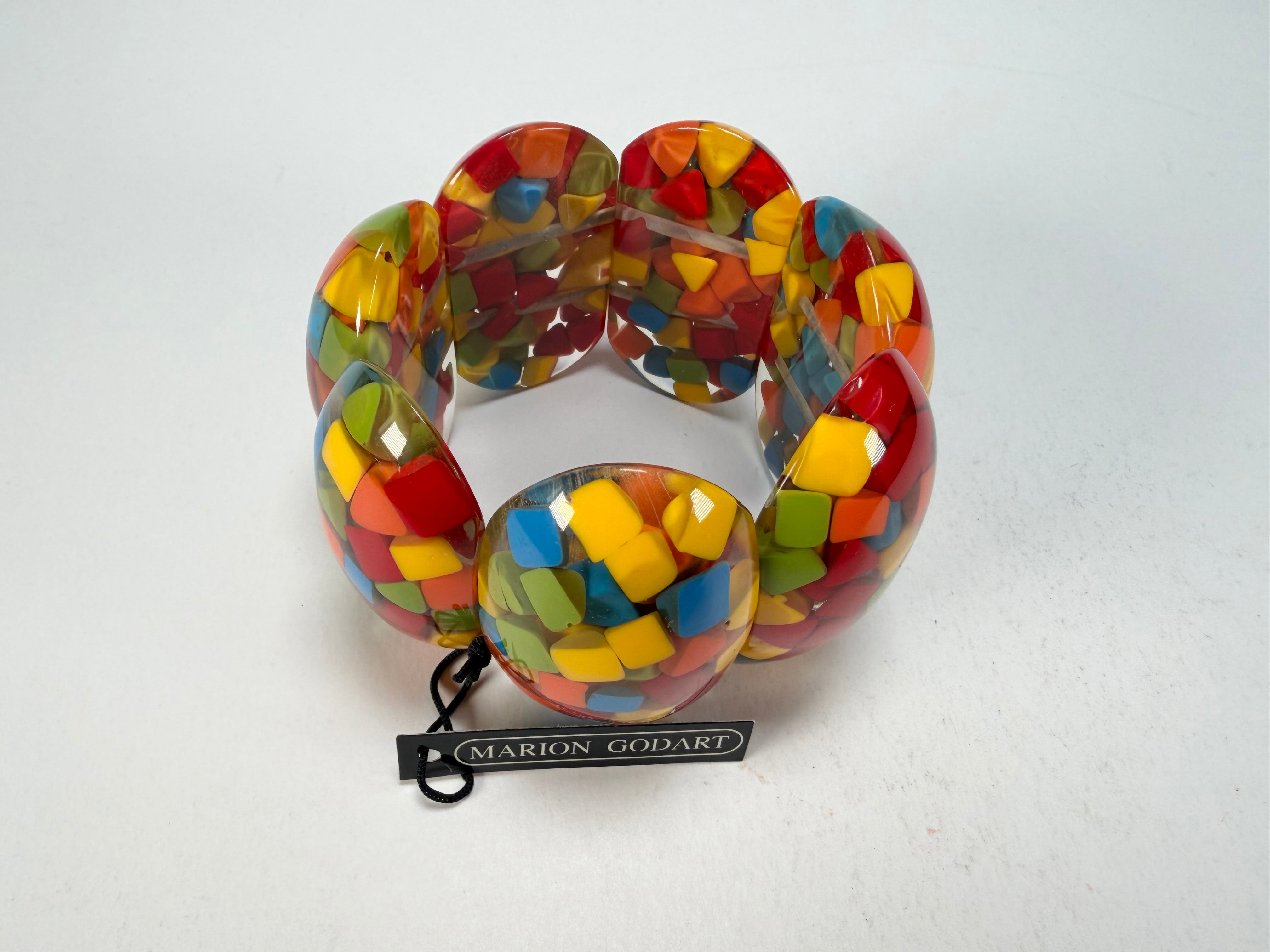 Marion Godart - Confetti "Sept Pièces" Summer Mix Elasticated Resin Bracelet