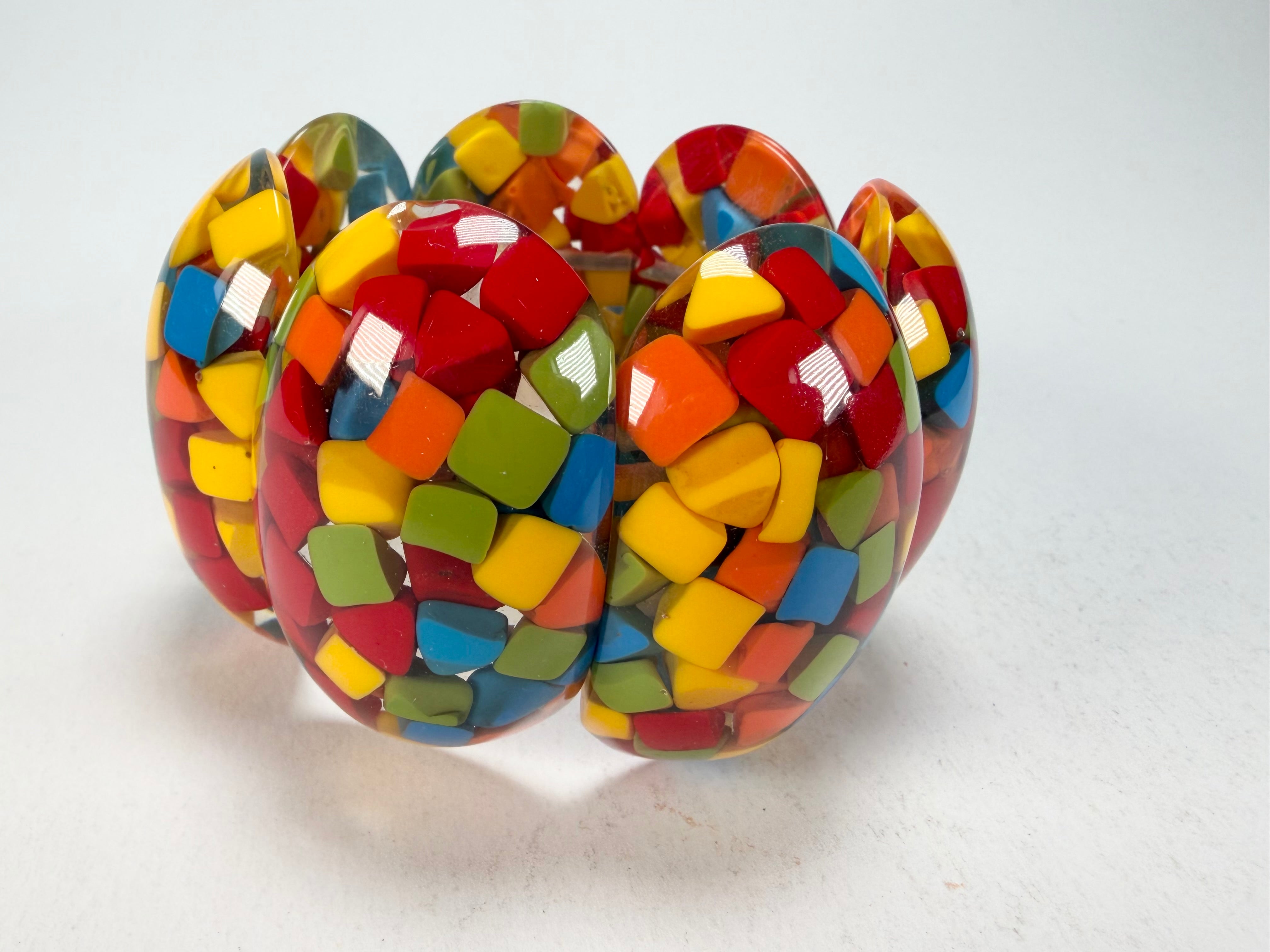 Marion Godart - Confetti "Sept Pièces" Summer Mix Elasticated Resin Bracelet