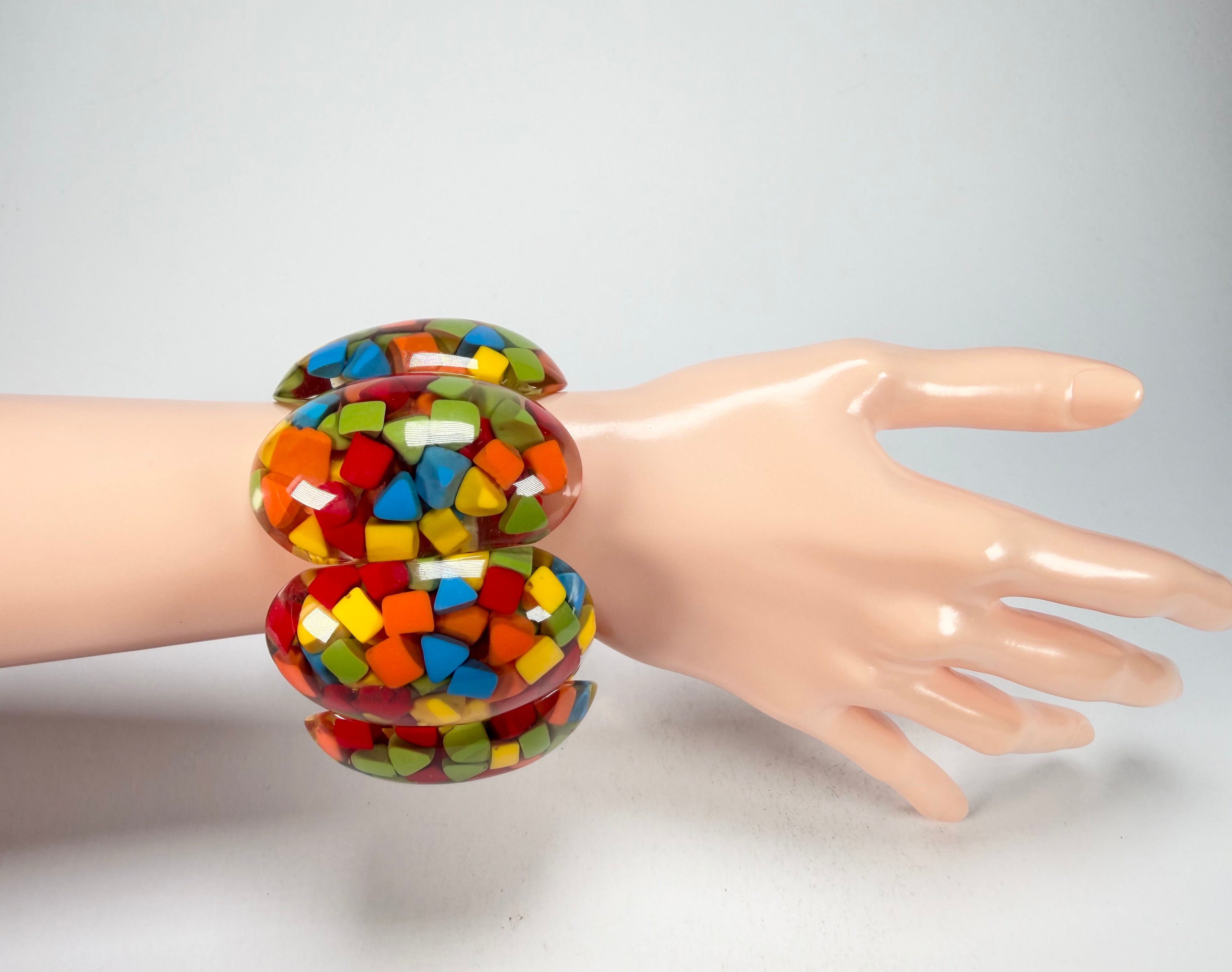 Marion Godart - Confetti "Sept Pièces" Summer Mix Elasticated Resin Bracelet