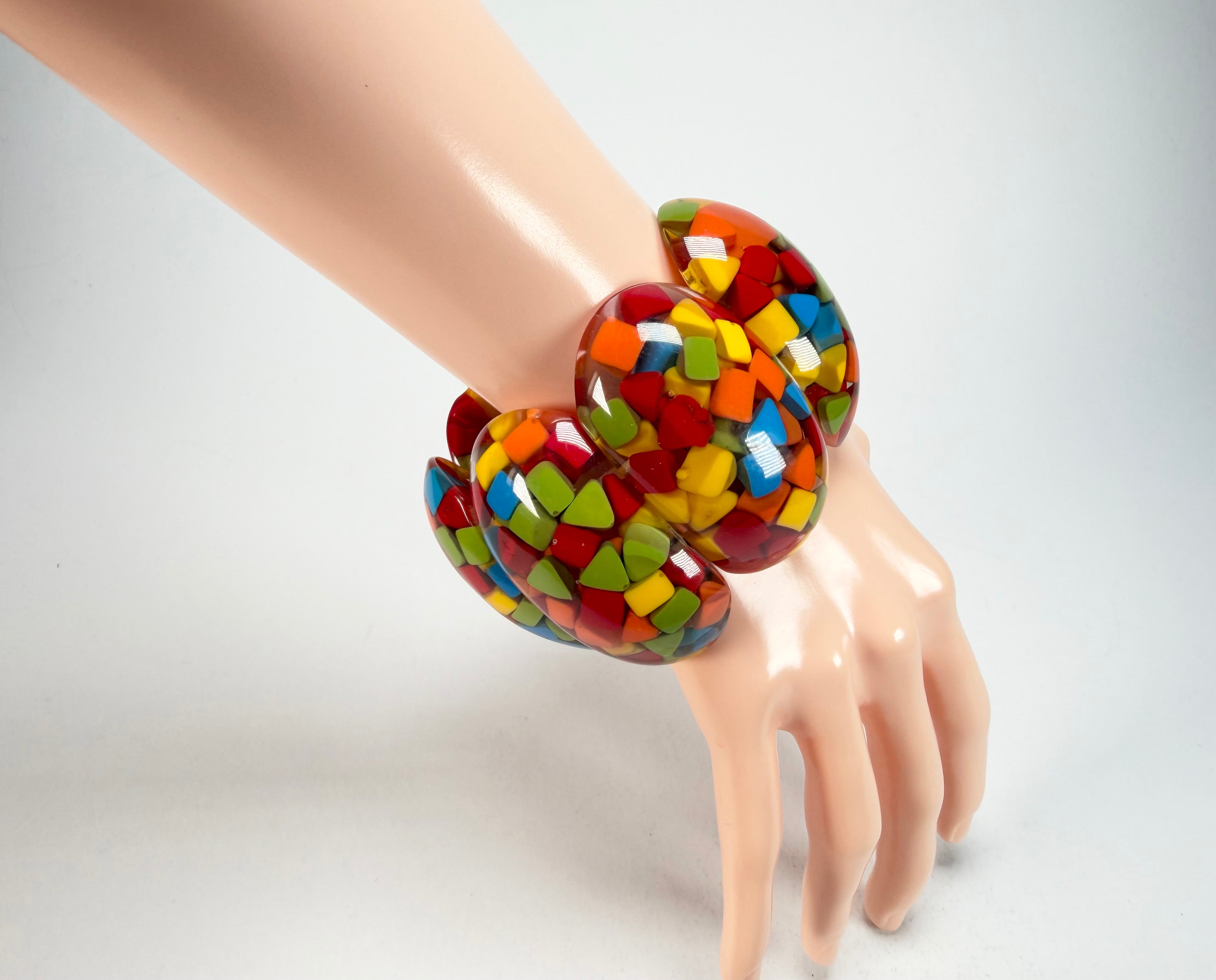 Marion Godart - Confetti "Sept Pièces" Summer Mix Elasticated Resin Bracelet