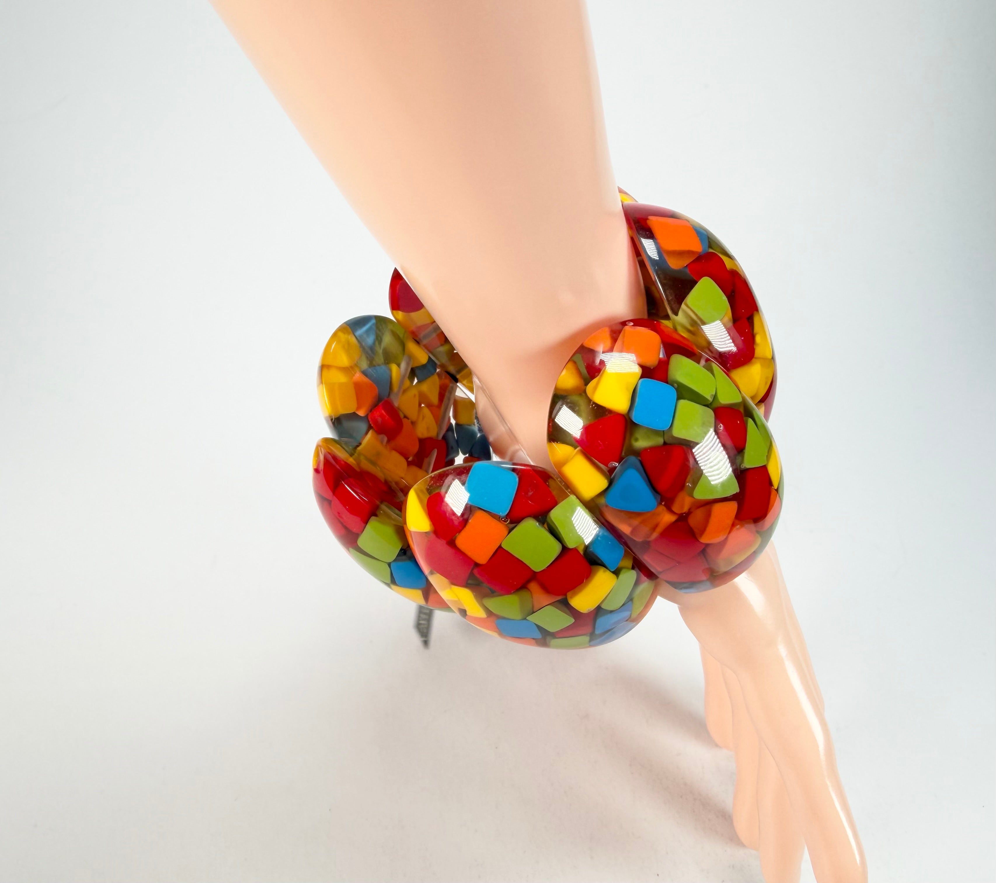 Marion Godart - Confetti "Sept Pièces" Summer Mix Elasticated Resin Bracelet