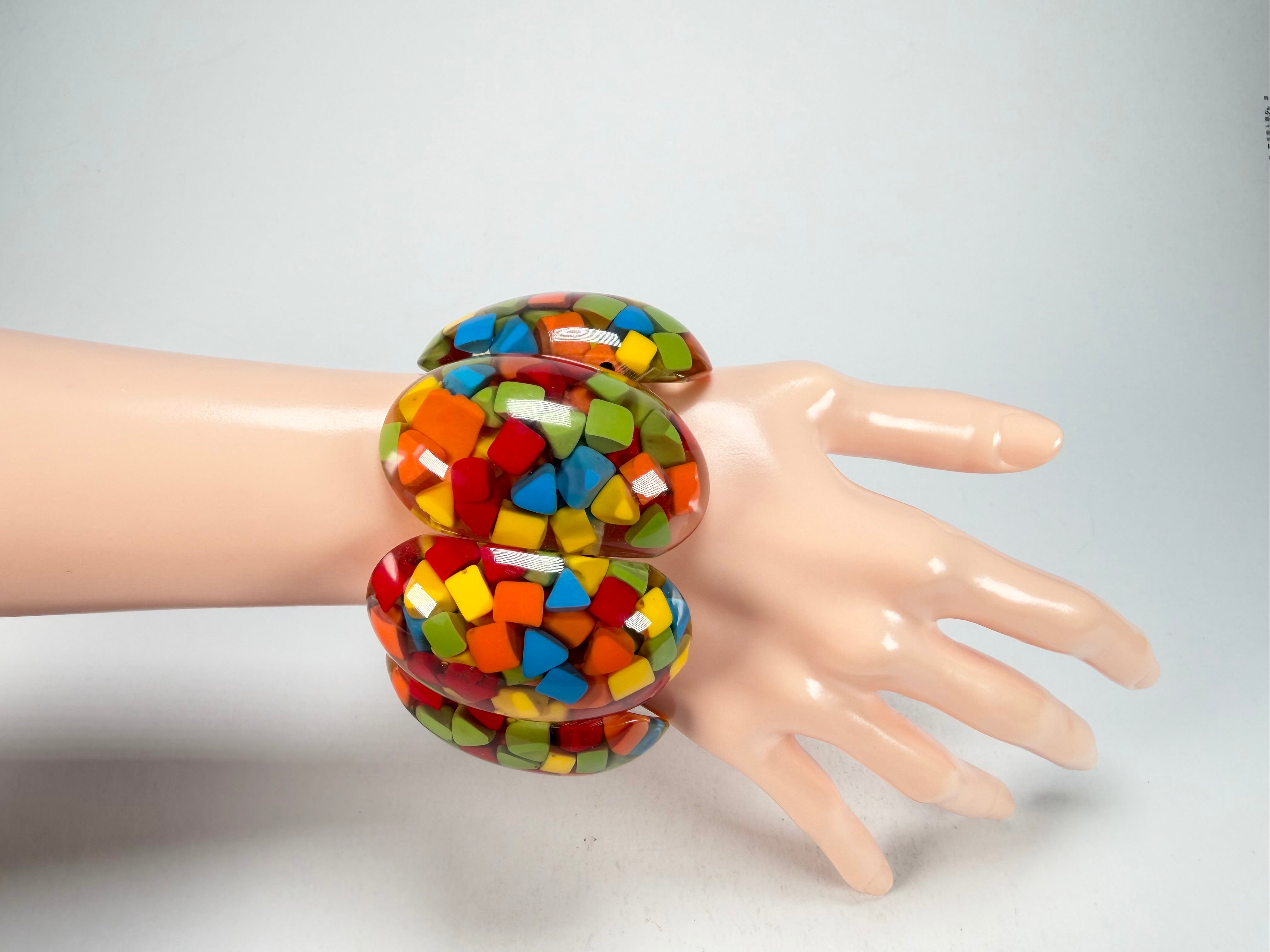 Marion Godart - Confetti "Sept Pièces" Summer Mix Elasticated Resin Bracelet
