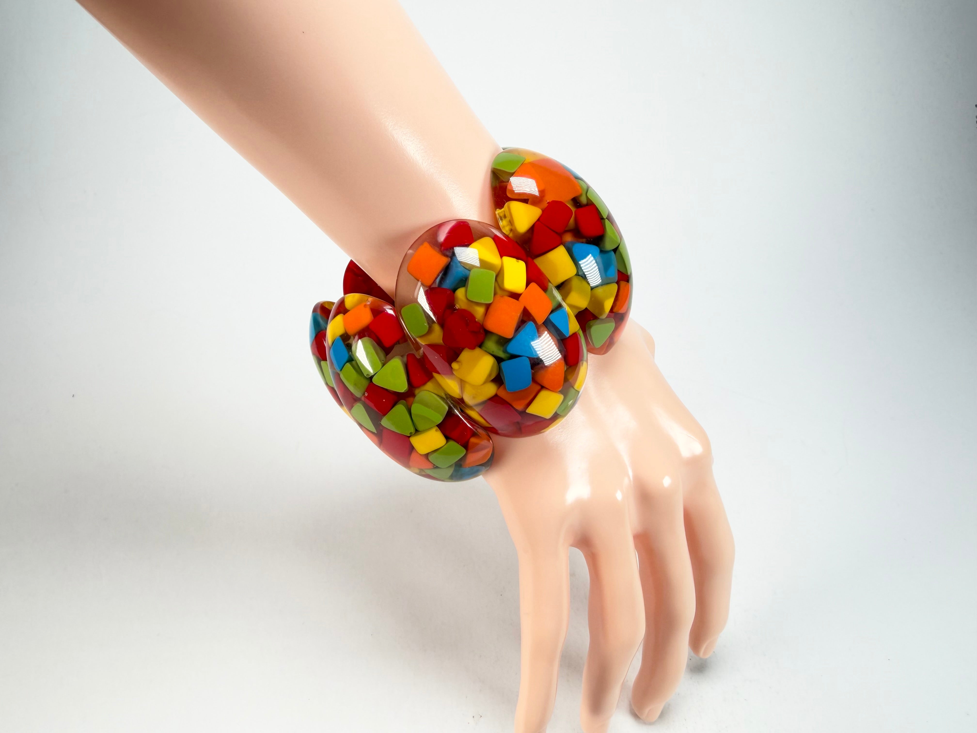 Marion Godart - Confetti "Sept Pièces" Summer Mix Elasticated Resin Bracelet