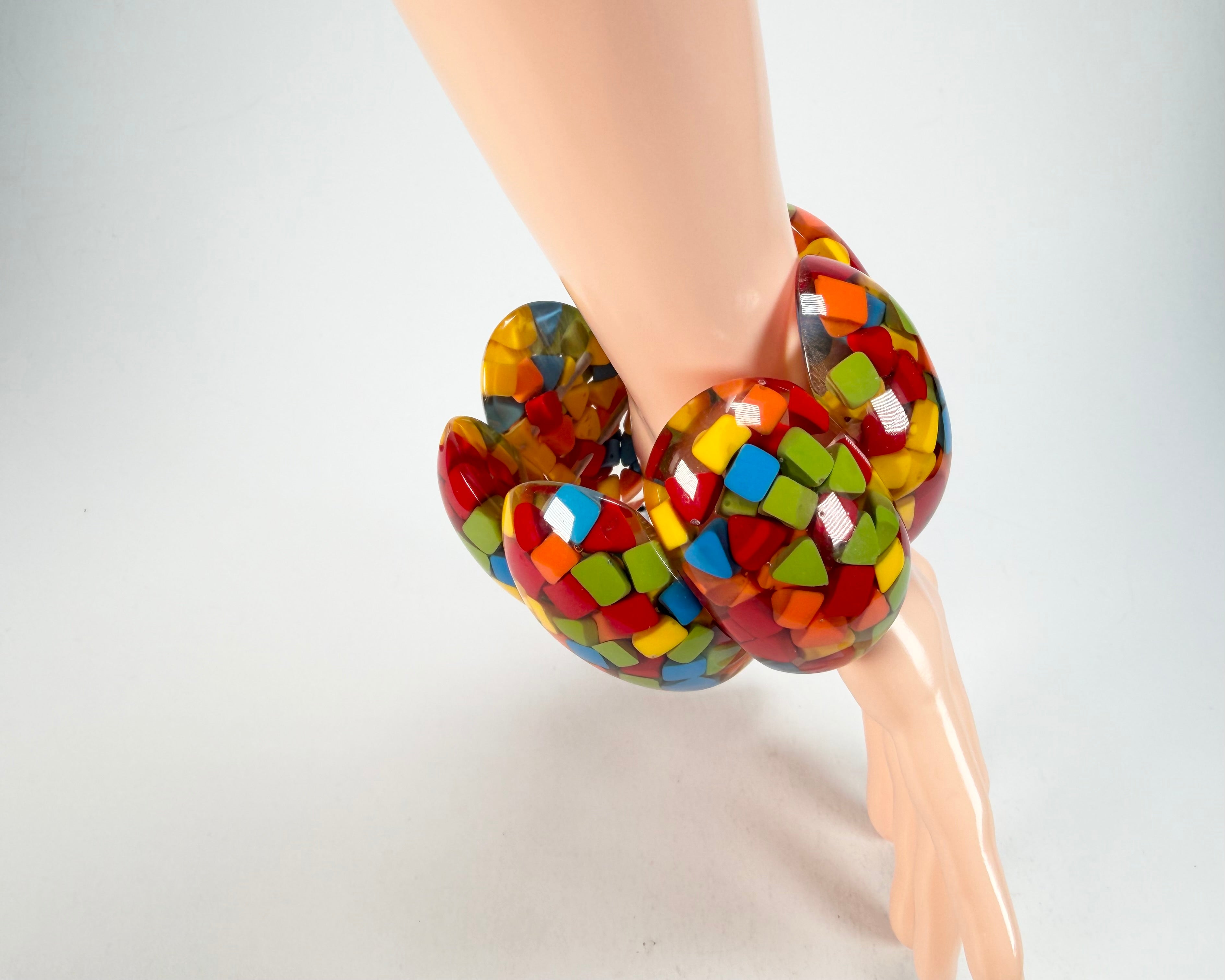 Marion Godart - Confetti "Sept Pièces" Summer Mix Elasticated Resin Bracelet