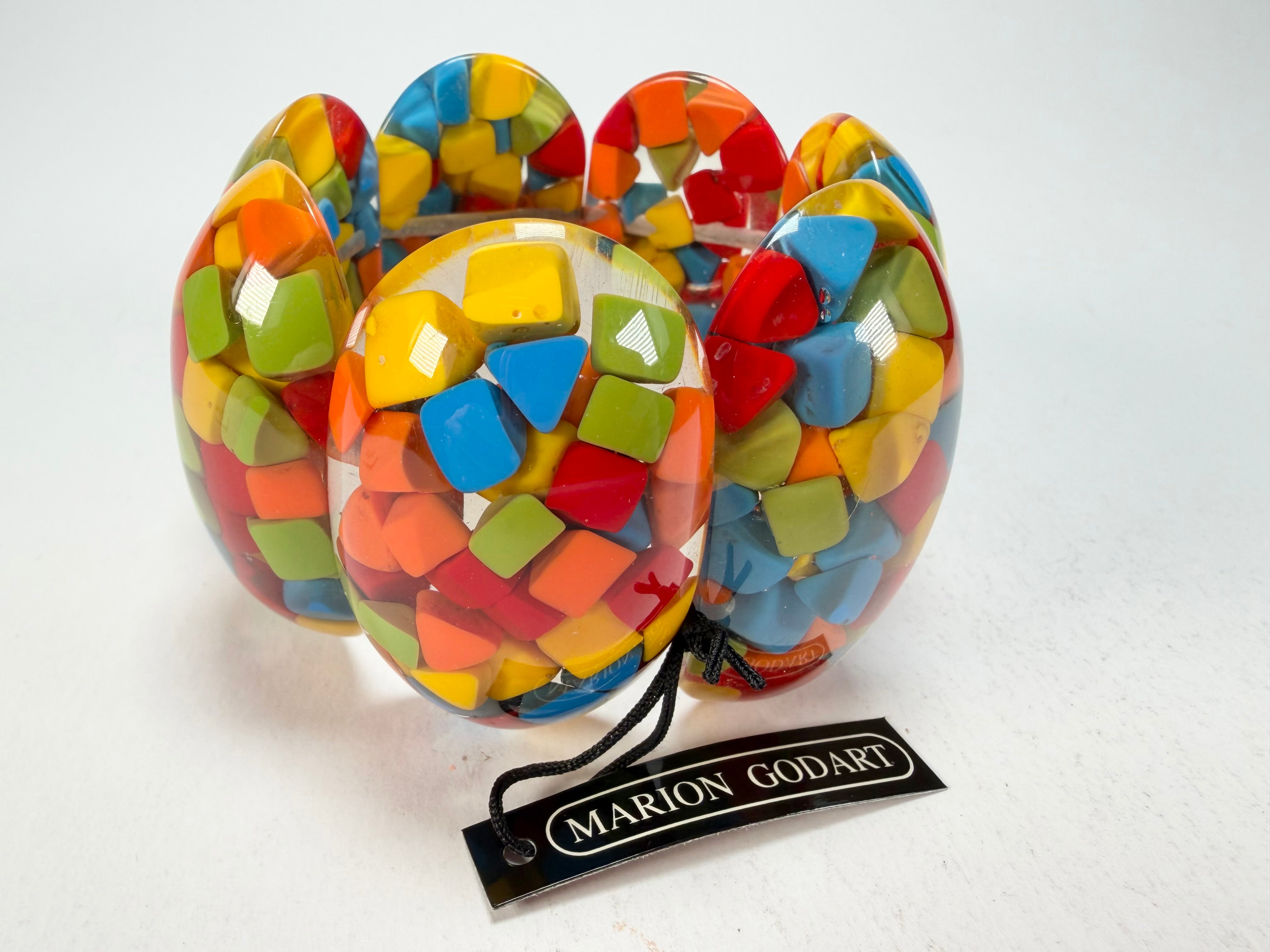 Marion Godart - Confetti "Sept Pièces" Summer Mix Elasticated Resin Bracelet