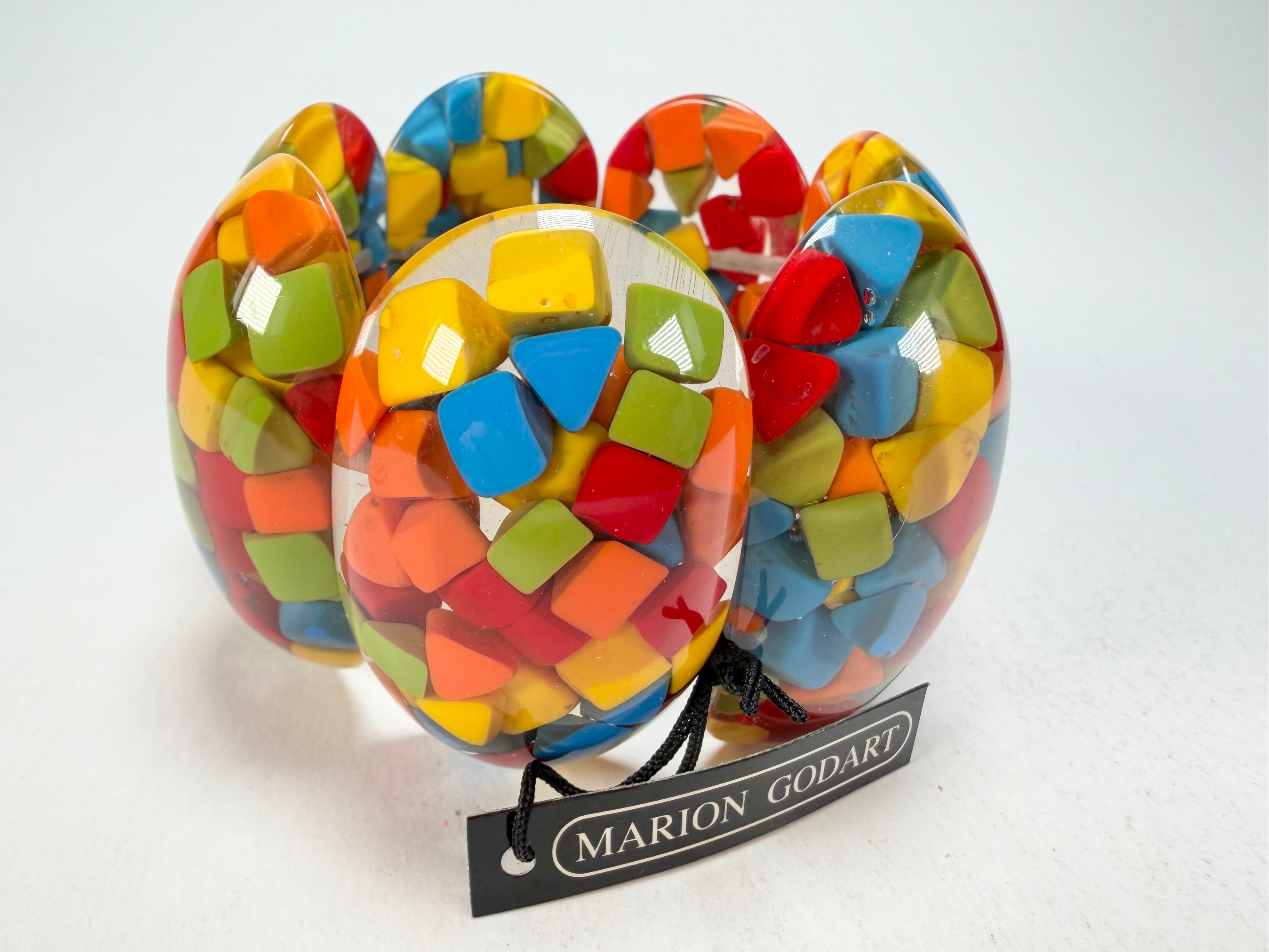 Marion Godart - Confetti "Sept Pièces" Summer Mix Elasticated Resin Bracelet