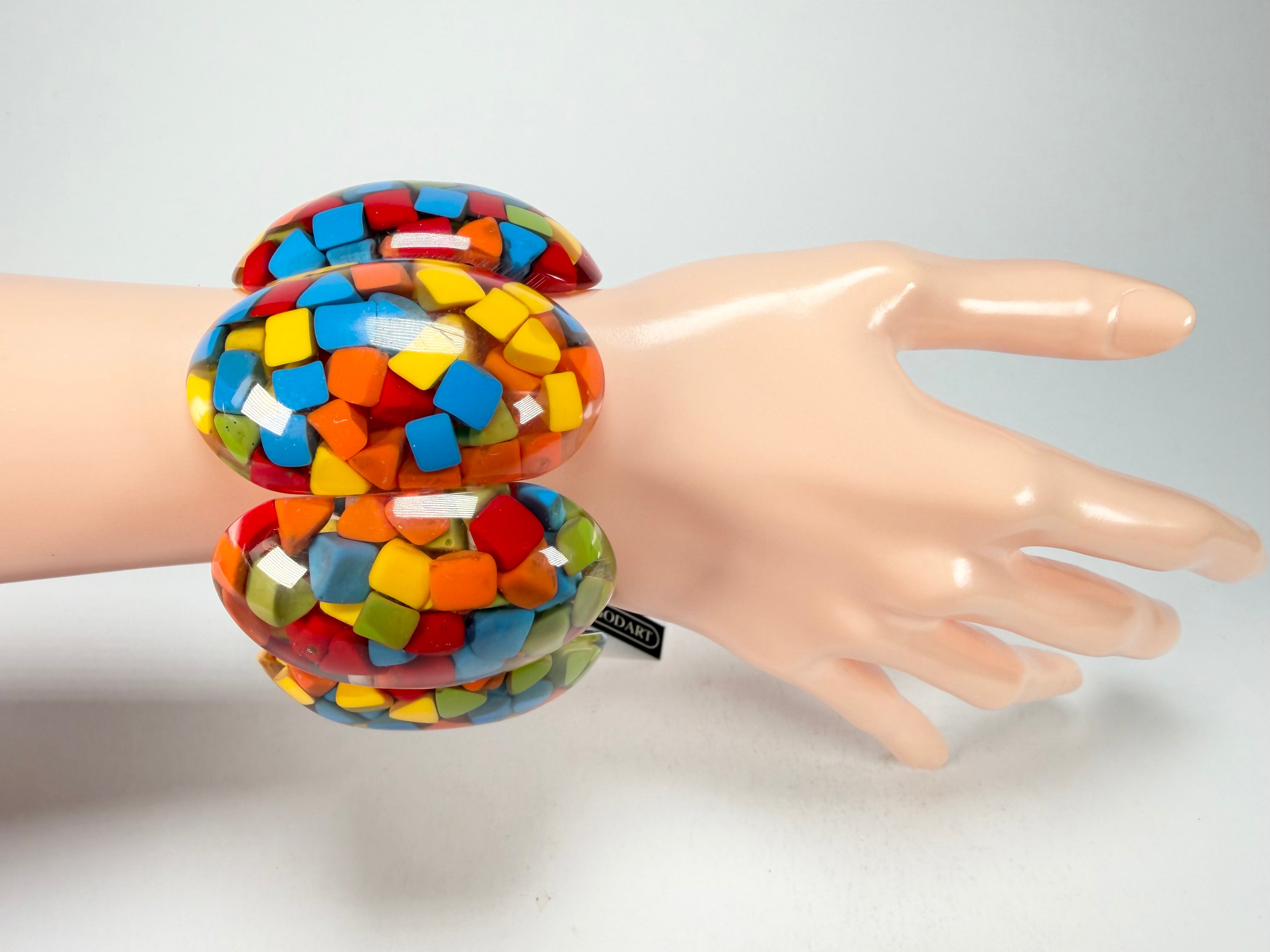 Marion Godart - Confetti "Sept Pièces" Summer Mix Elasticated Resin Bracelet