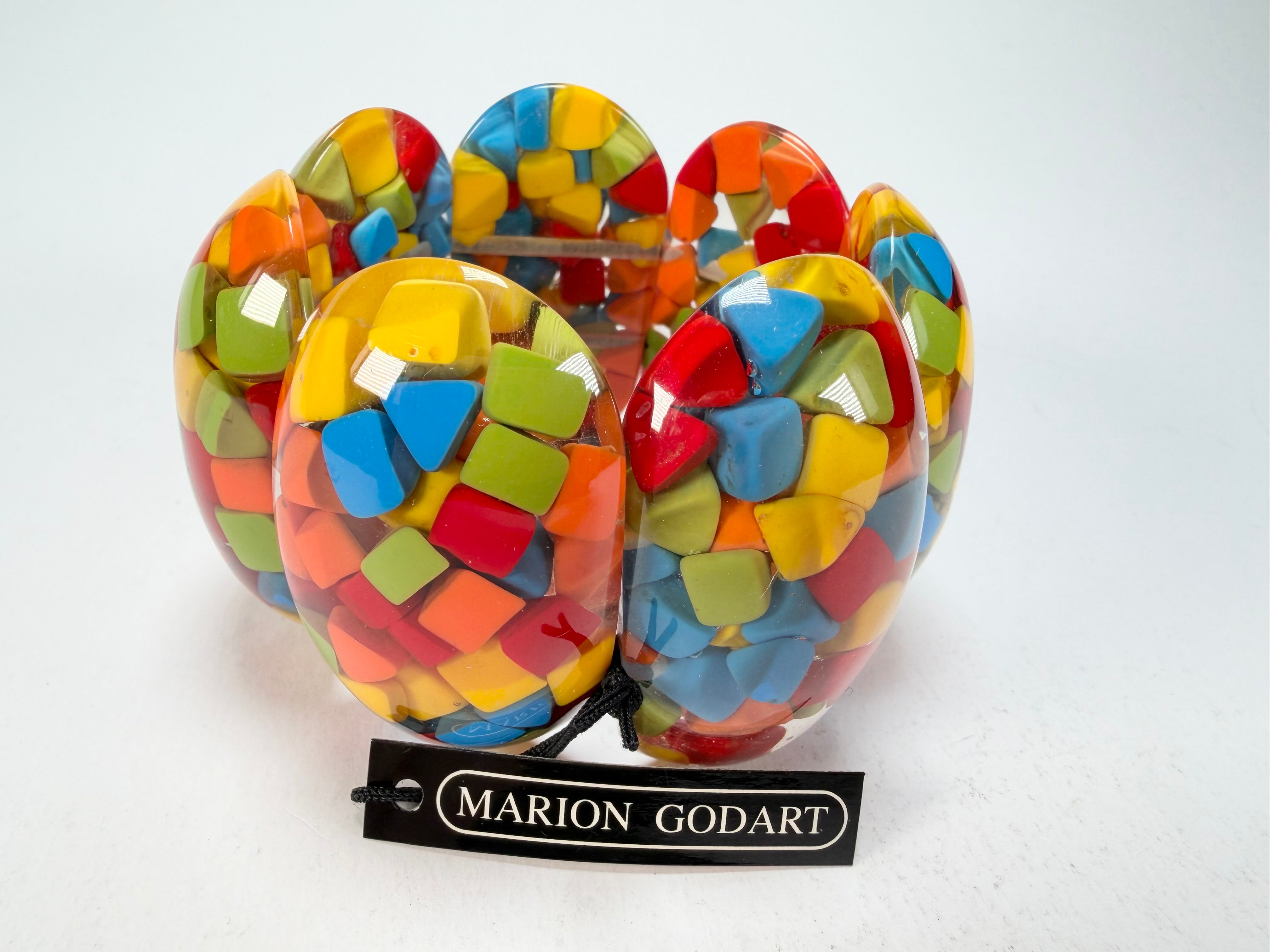 Marion Godart - Confetti "Sept Pièces" Summer Mix Elasticated Resin Bracelet