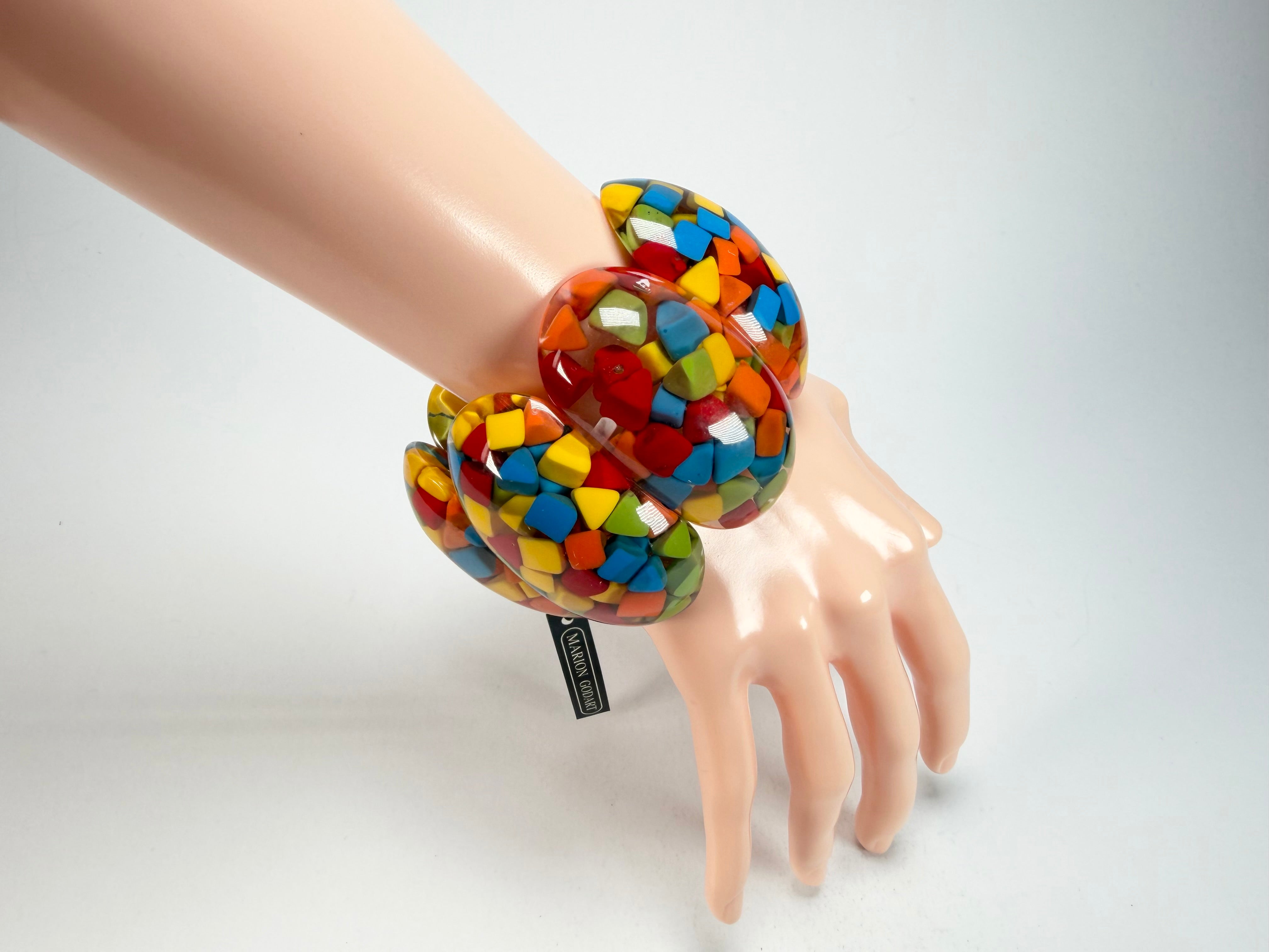 Marion Godart - Confetti "Sept Pièces" Summer Mix Elasticated Resin Bracelet
