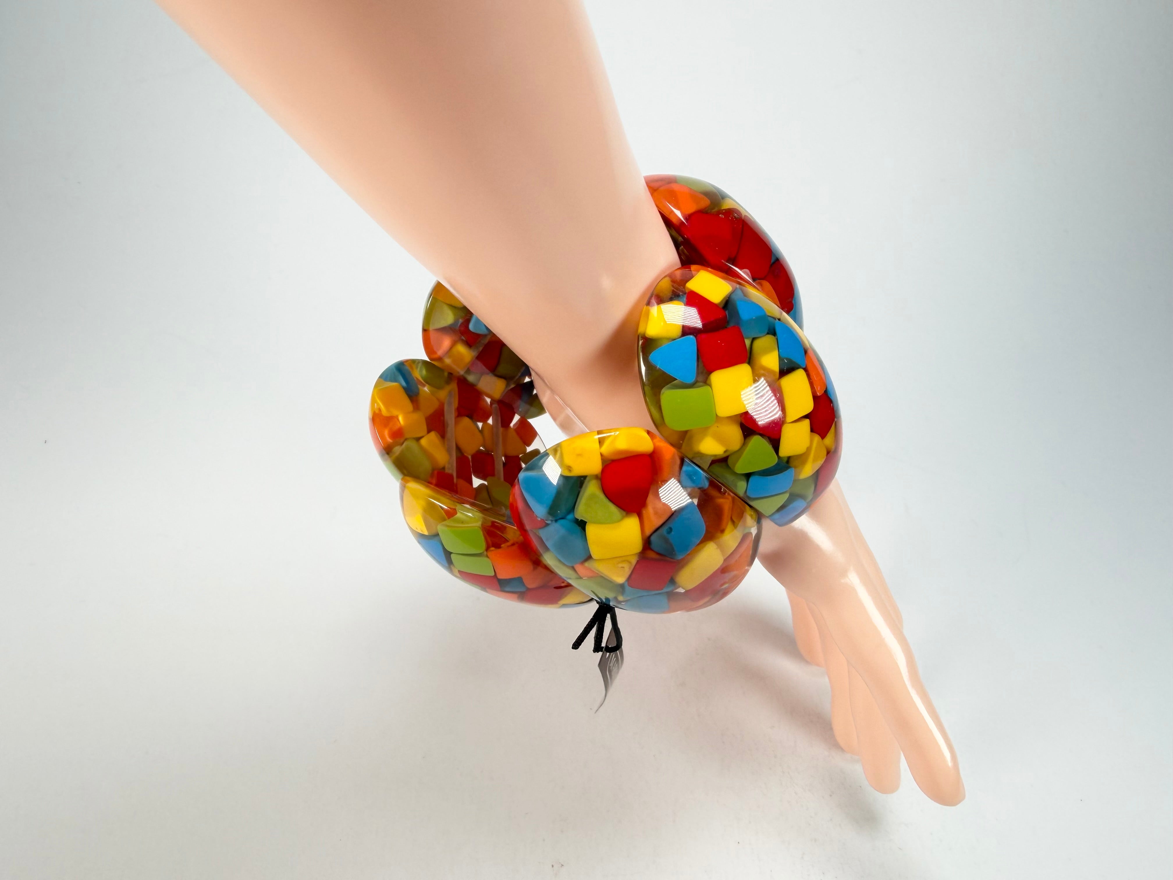 Marion Godart - Confetti "Sept Pièces" Summer Mix Elasticated Resin Bracelet
