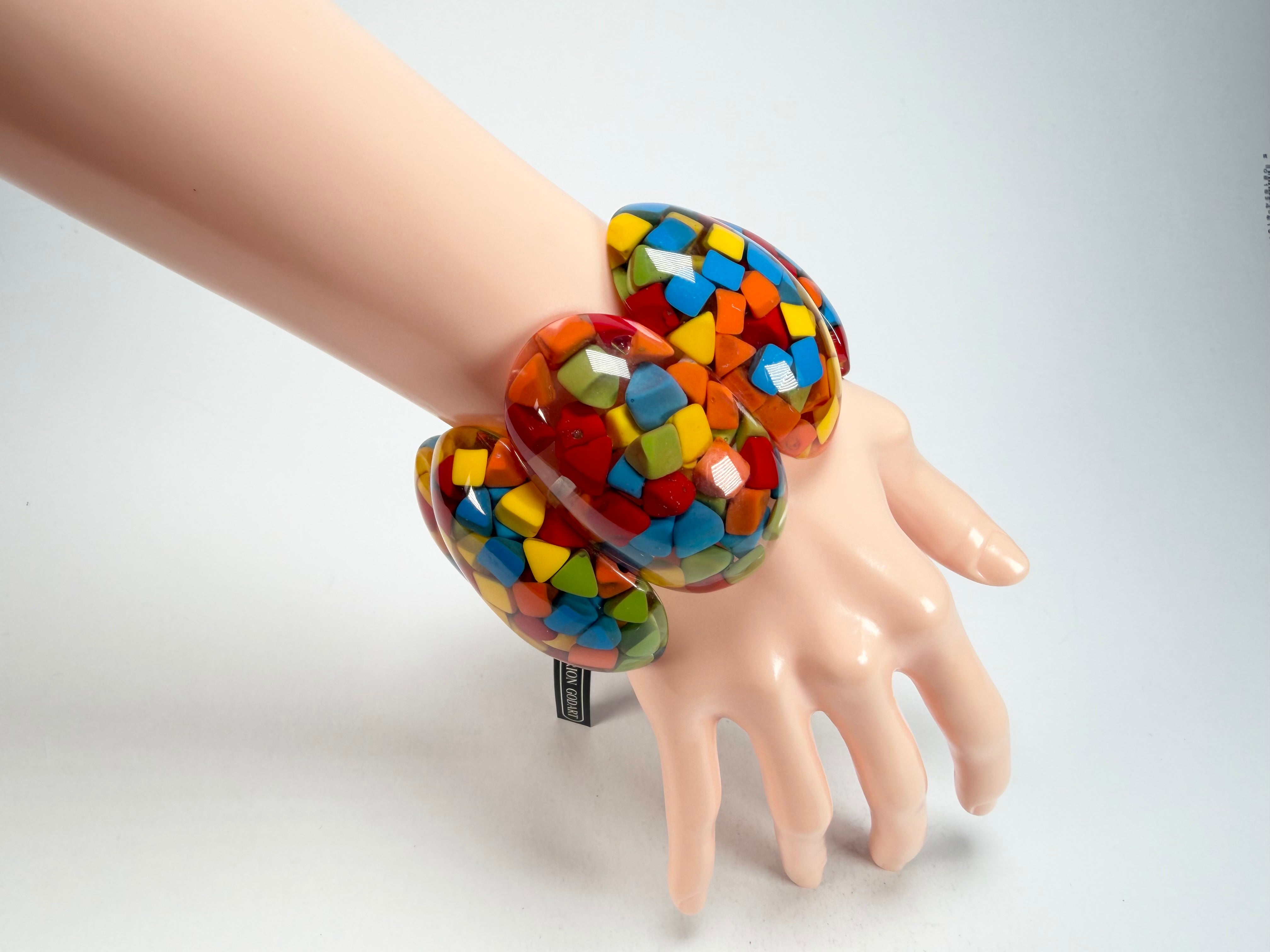 Marion Godart - Confetti "Sept Pièces" Summer Mix Elasticated Resin Bracelet