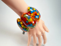 Marion Godart - Confetti "Sept Pièces" Summer Mix Elasticated Resin Bracelet