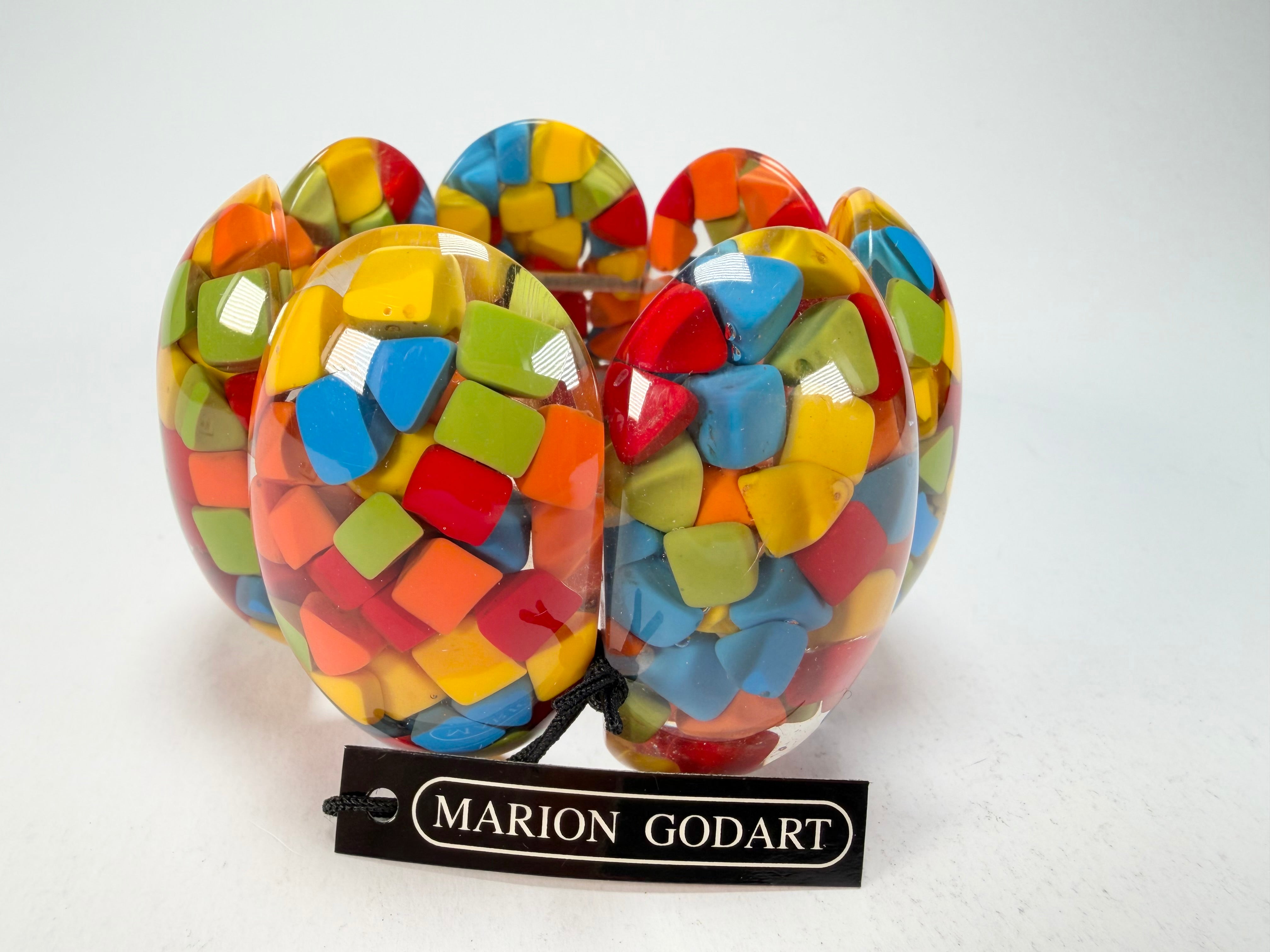Marion Godart - Confetti "Sept Pièces" Summer Mix Elasticated Resin Bracelet