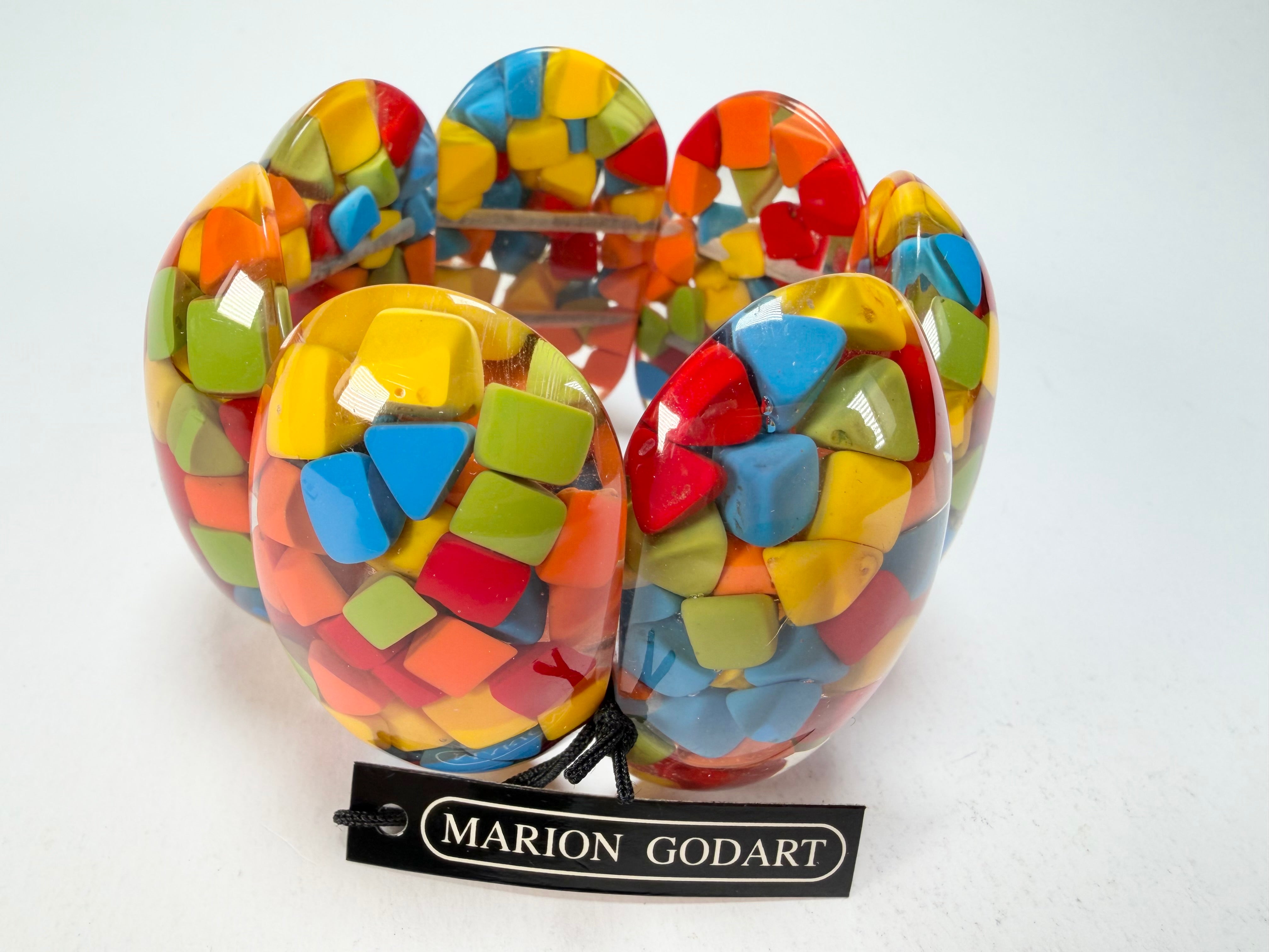 Marion Godart - Confetti "Sept Pièces" Summer Mix Elasticated Resin Bracelet