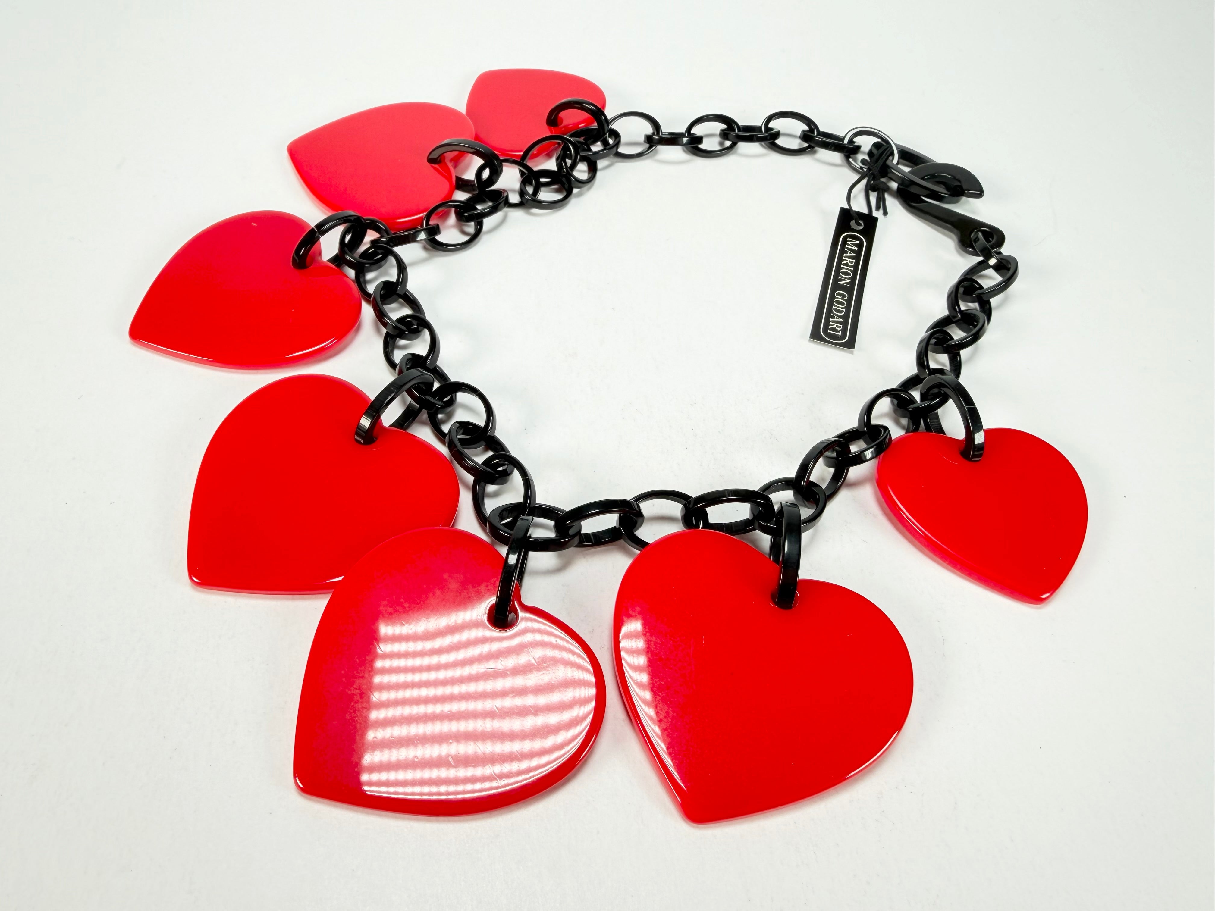 Marion Godart - BSX "Morceaux De Cœur" Red Resin Necklace
