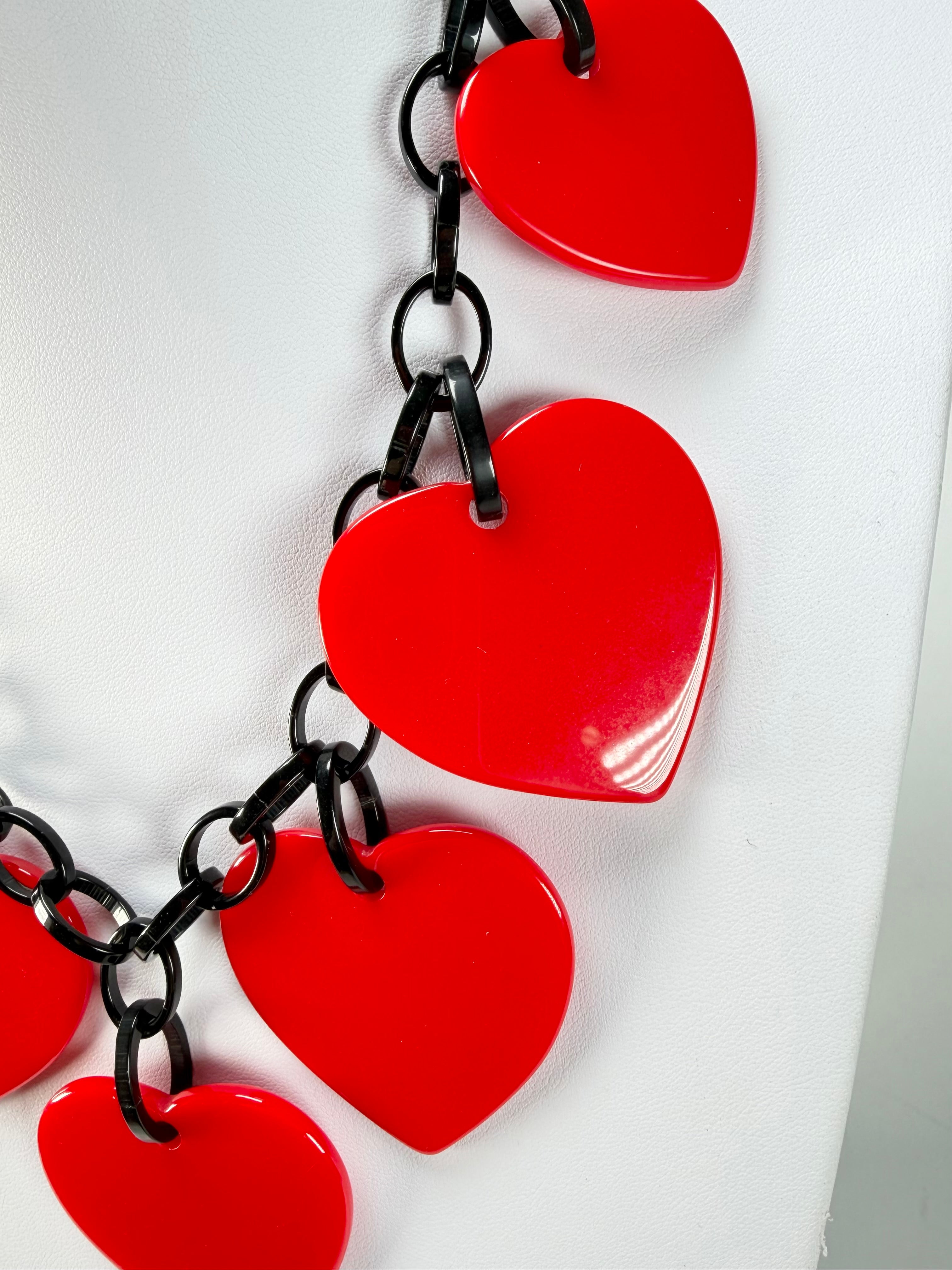 Marion Godart - BSX "Morceaux De Cœur" Red Resin Necklace