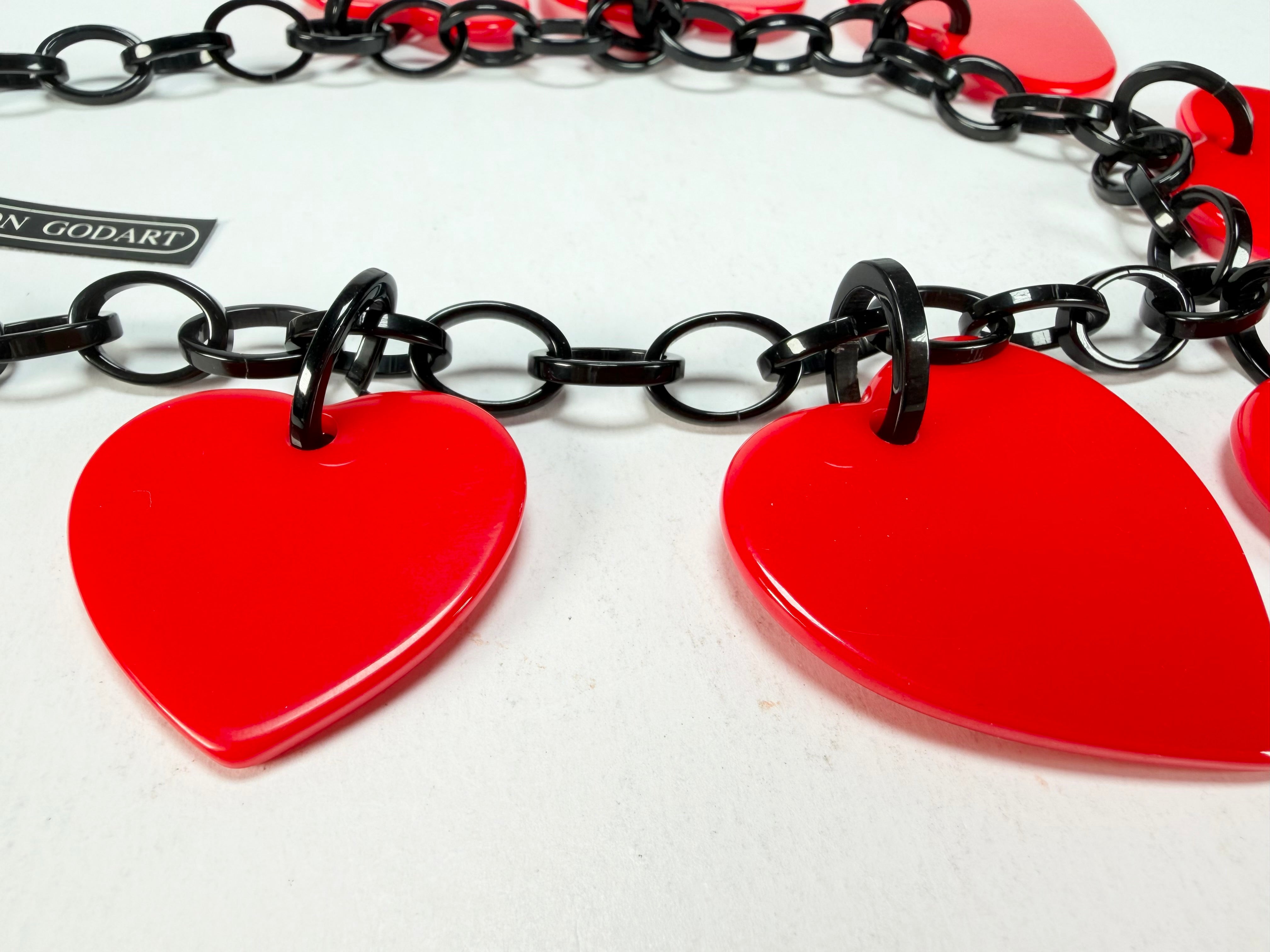 Marion Godart - BSX "Morceaux De Cœur" Red Resin Necklace