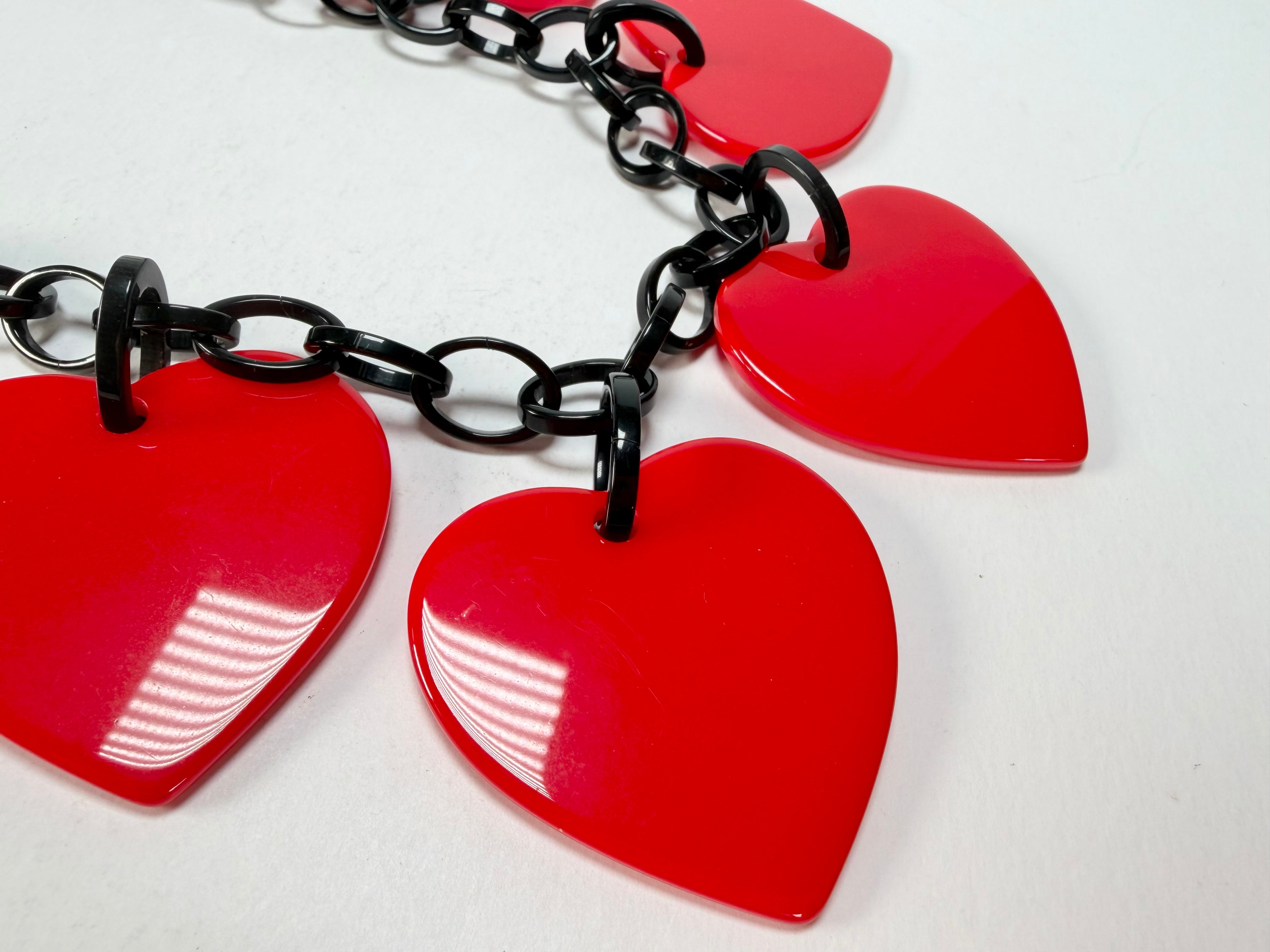 Marion Godart - BSX "Morceaux De Cœur" Red Resin Necklace