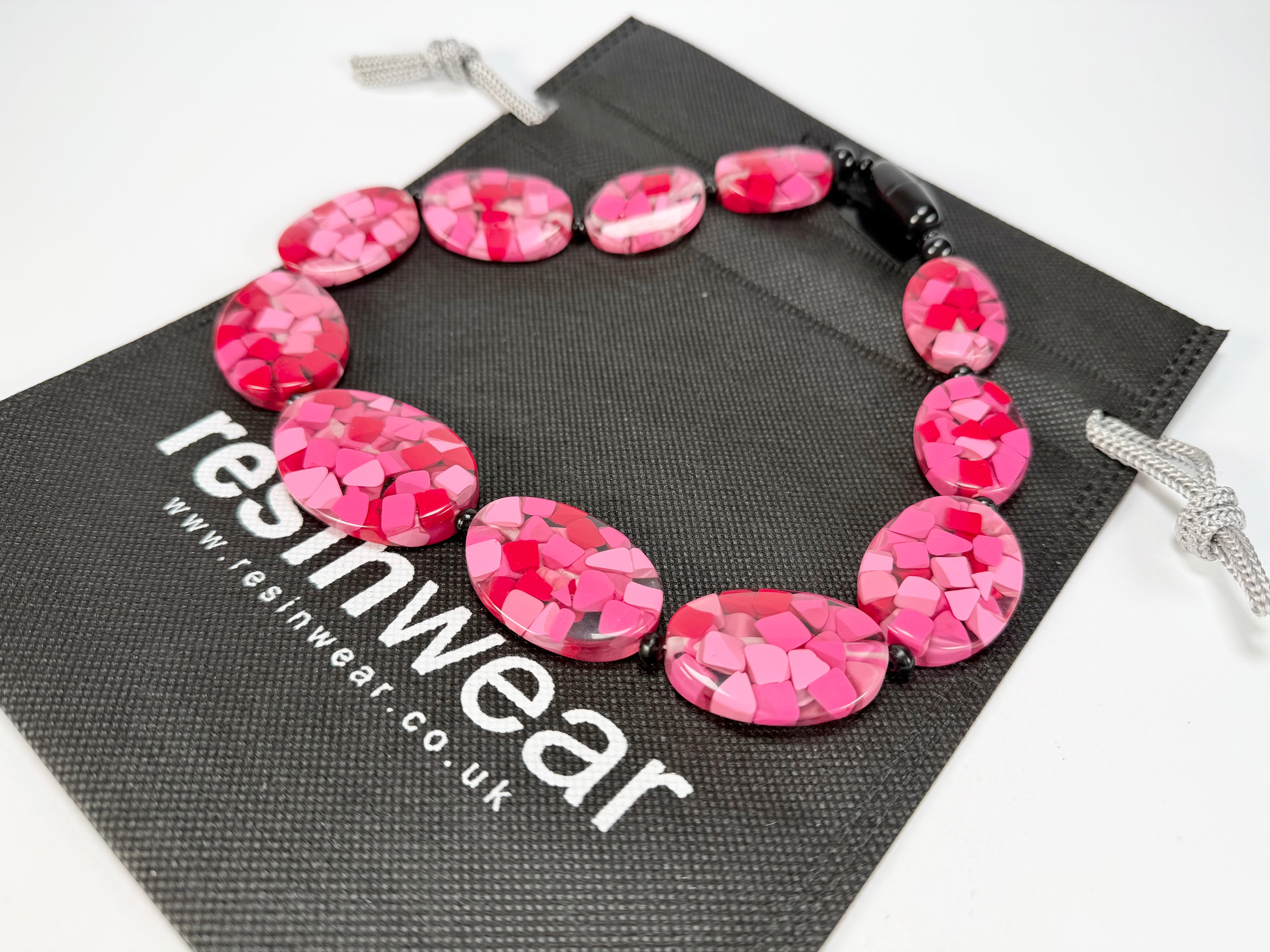 Marion Godart - Confetti "Forme Ovale" Pink Mix Resin Necklace