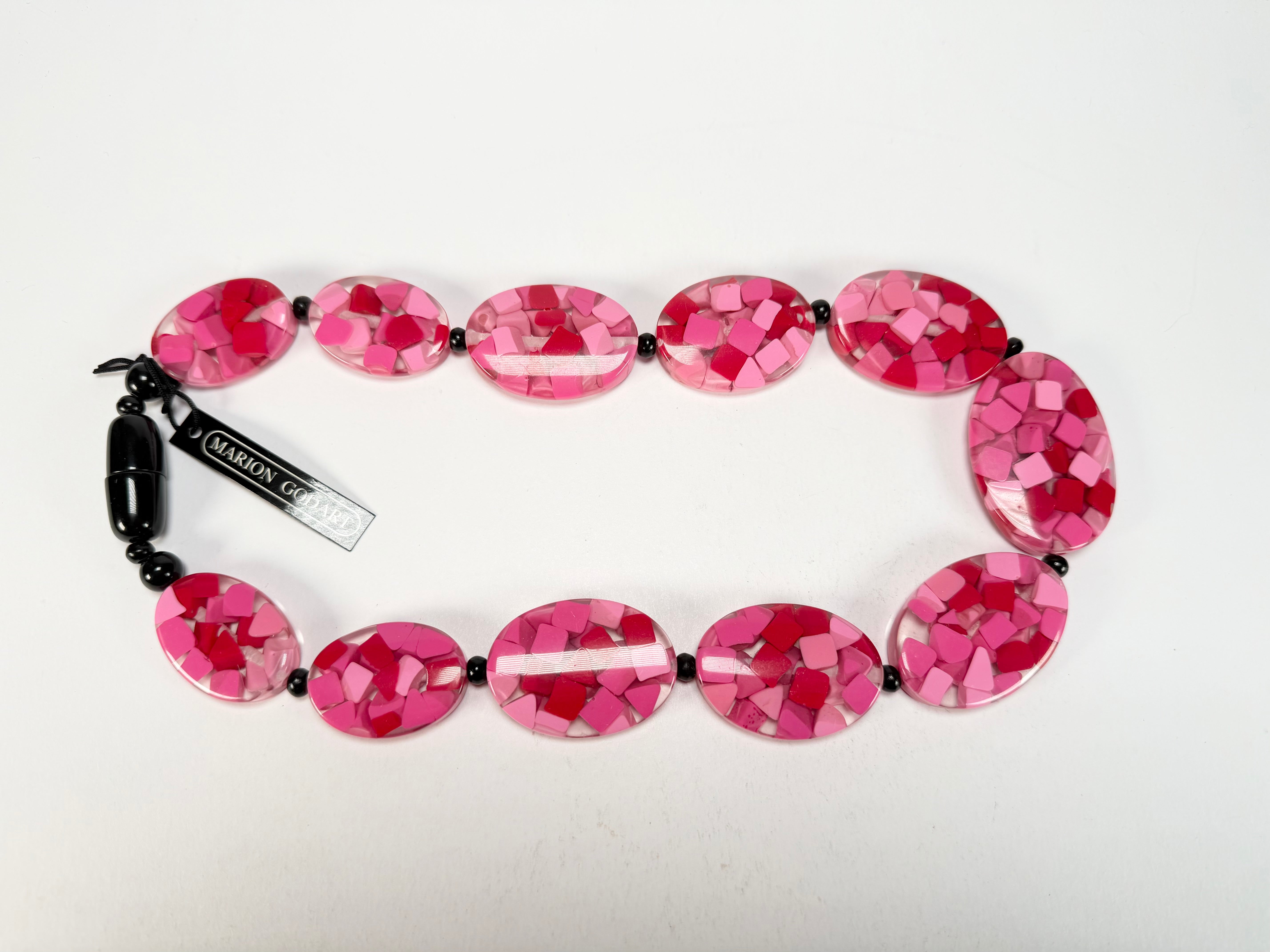 Marion Godart - Confetti "Forme Ovale" Pink Mix Resin Necklace