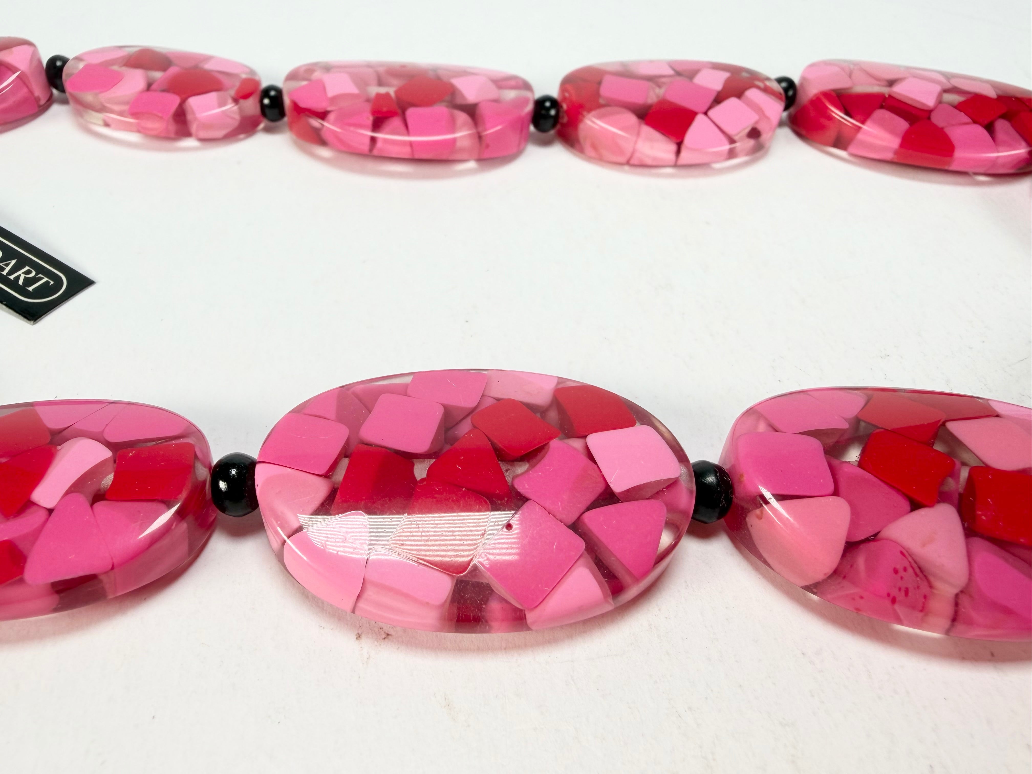 Marion Godart - Confetti "Forme Ovale" Pink Mix Resin Necklace