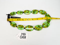 Marion Godart - Confetti "Forme Ovale" Green Mix Resin Necklace