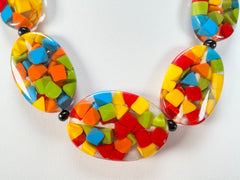 Marion Godart - Confetti "Forme Ovale" Summer Mix Resin Necklace