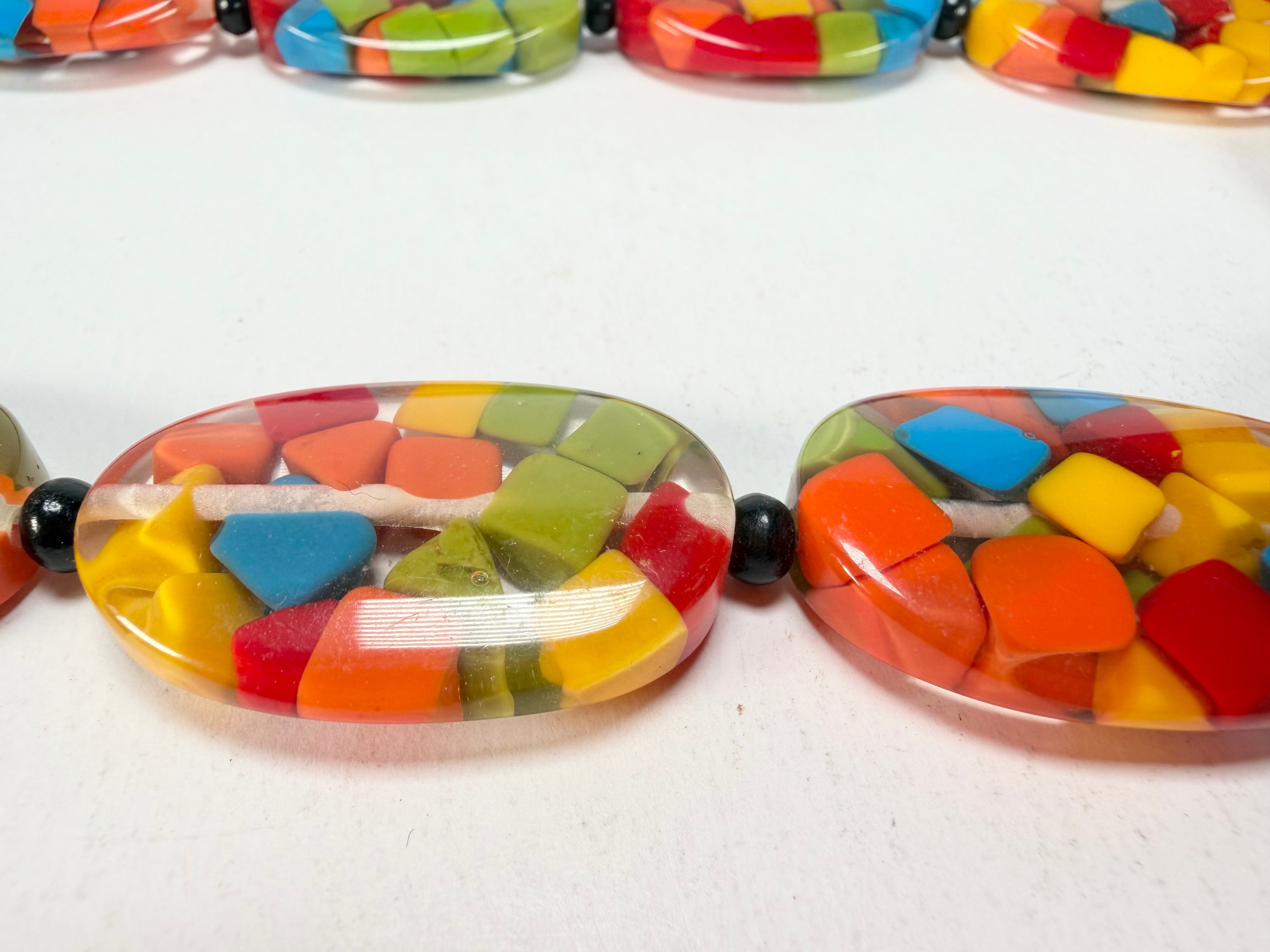 Marion Godart - Confetti "Forme Ovale" Summer Mix Resin Necklace