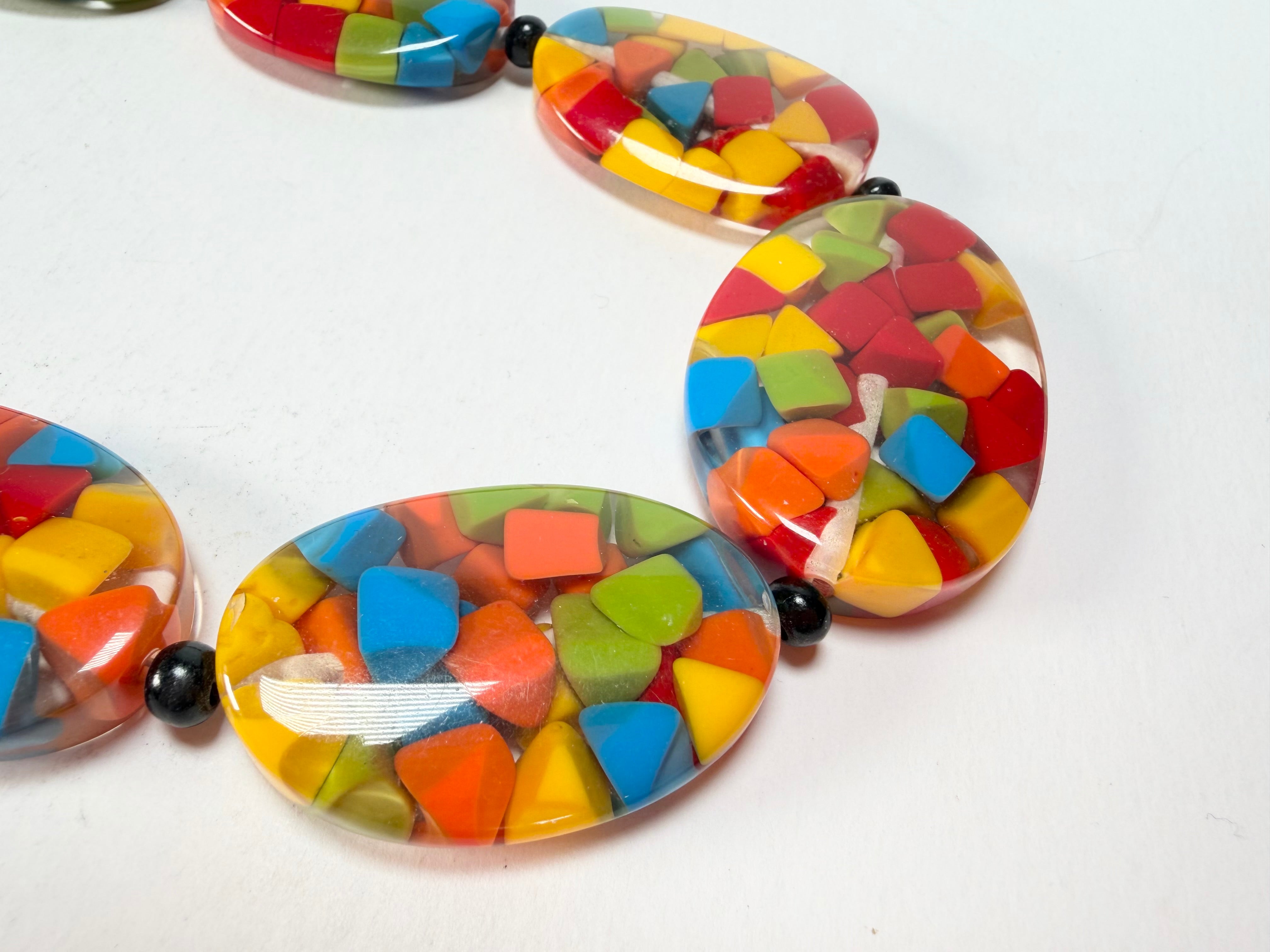 Marion Godart - Confetti "Forme Ovale" Summer Mix Resin Necklace