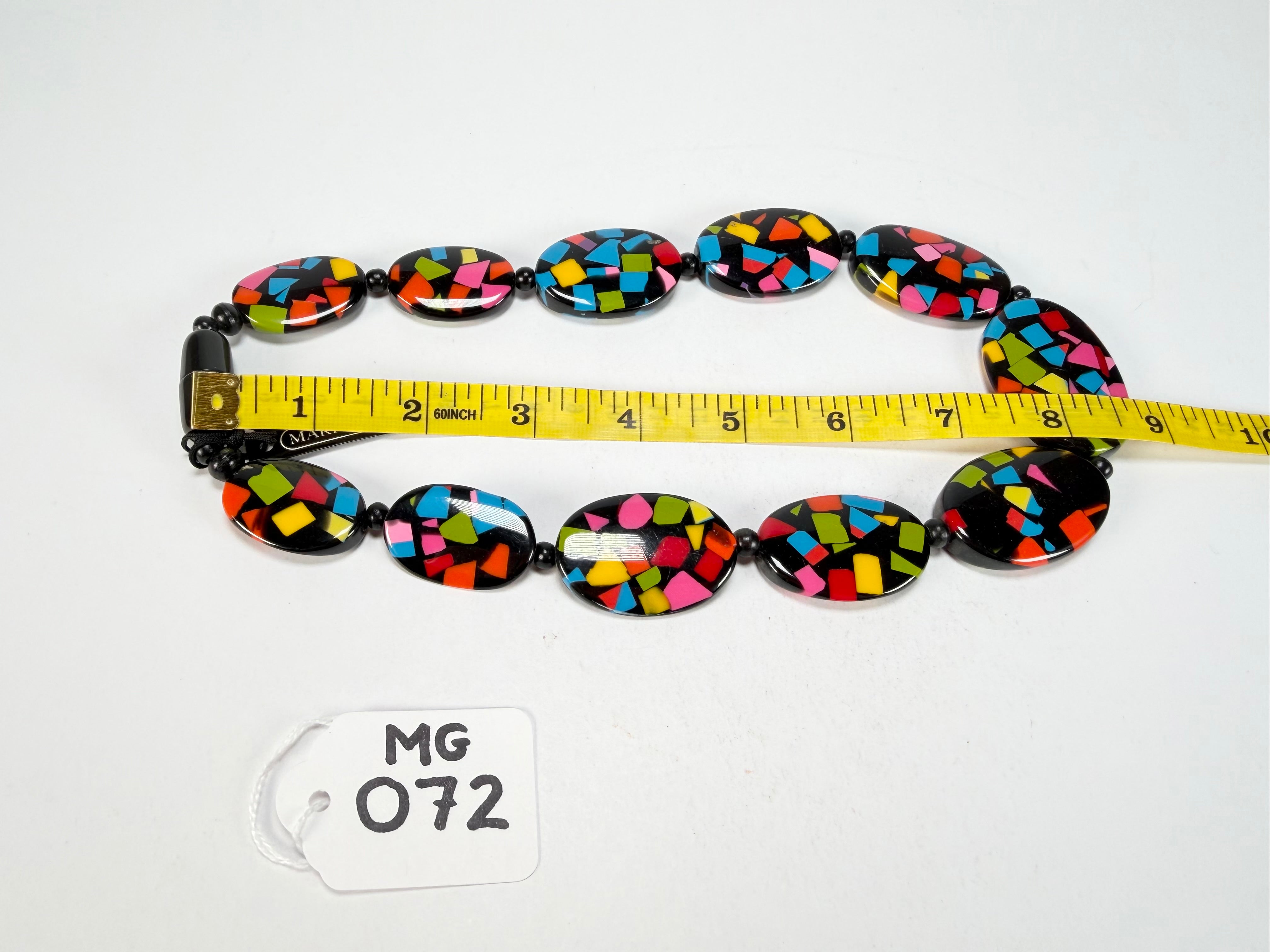 Marion Godart - Confetti "Forme Ovale" Art-Deco Mix Resin Necklace