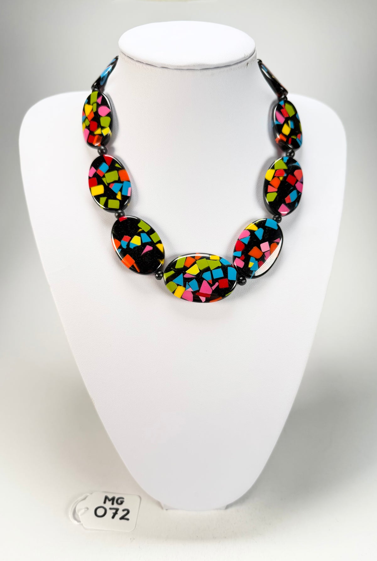 Marion Godart - Confetti "Forme Ovale" Art-Deco Mix Resin Necklace