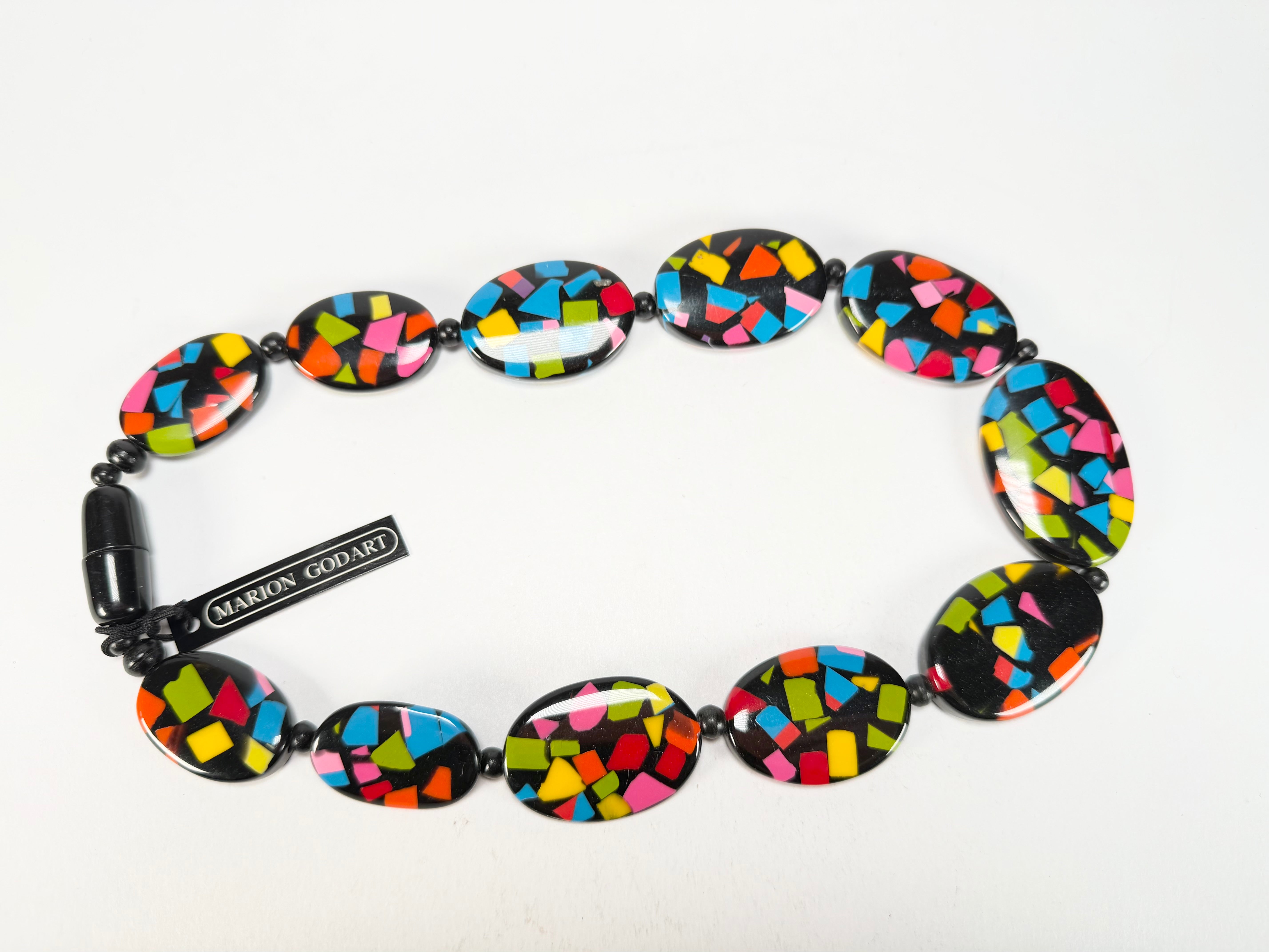 Marion Godart - Confetti "Forme Ovale" Art-Deco Mix Resin Necklace