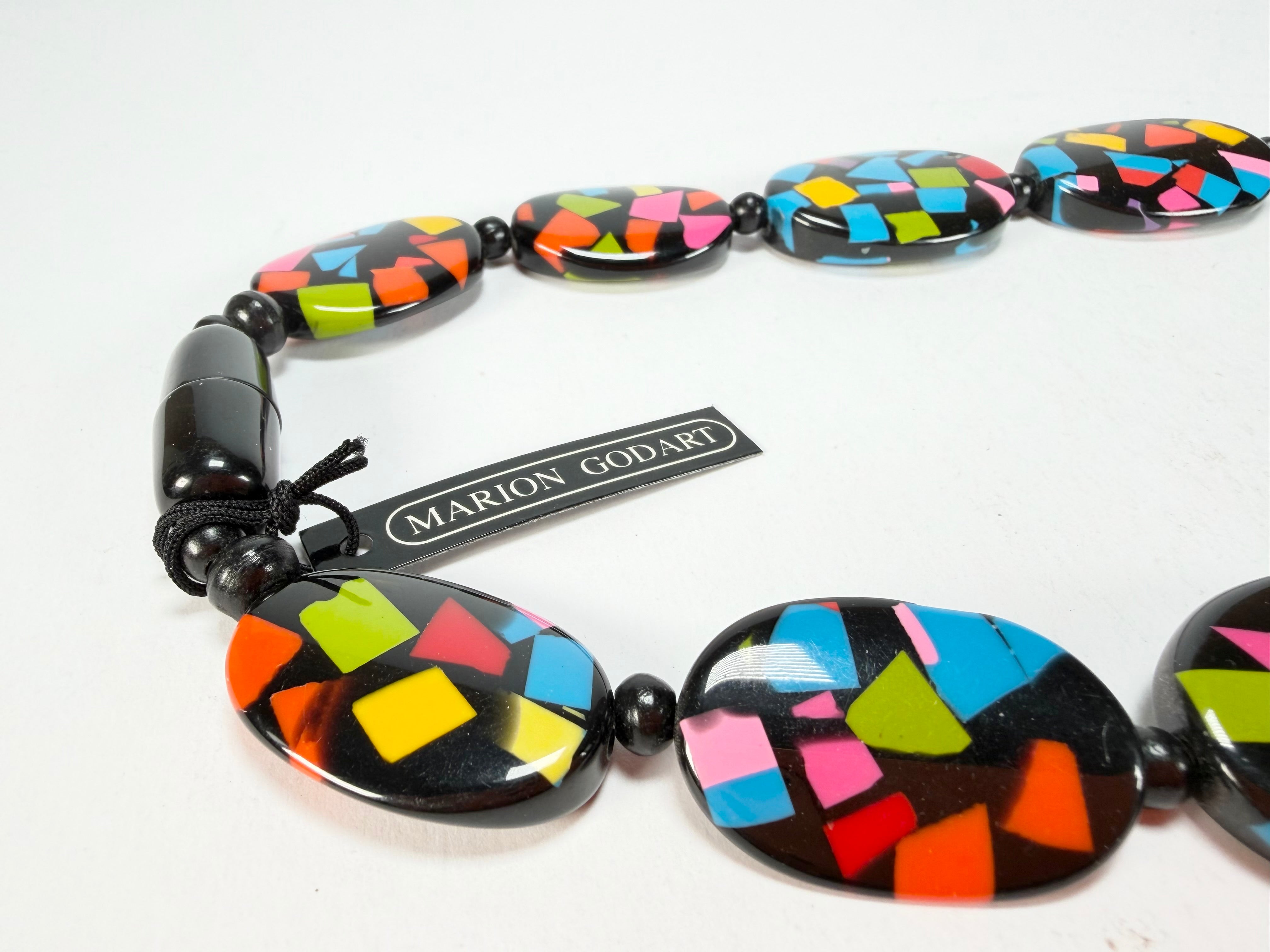 Marion Godart - Confetti "Forme Ovale" Art-Deco Mix Resin Necklace