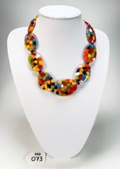 Marion Godart - Confetti "Forme Ovale" Black + Summer Mix Resin Necklace