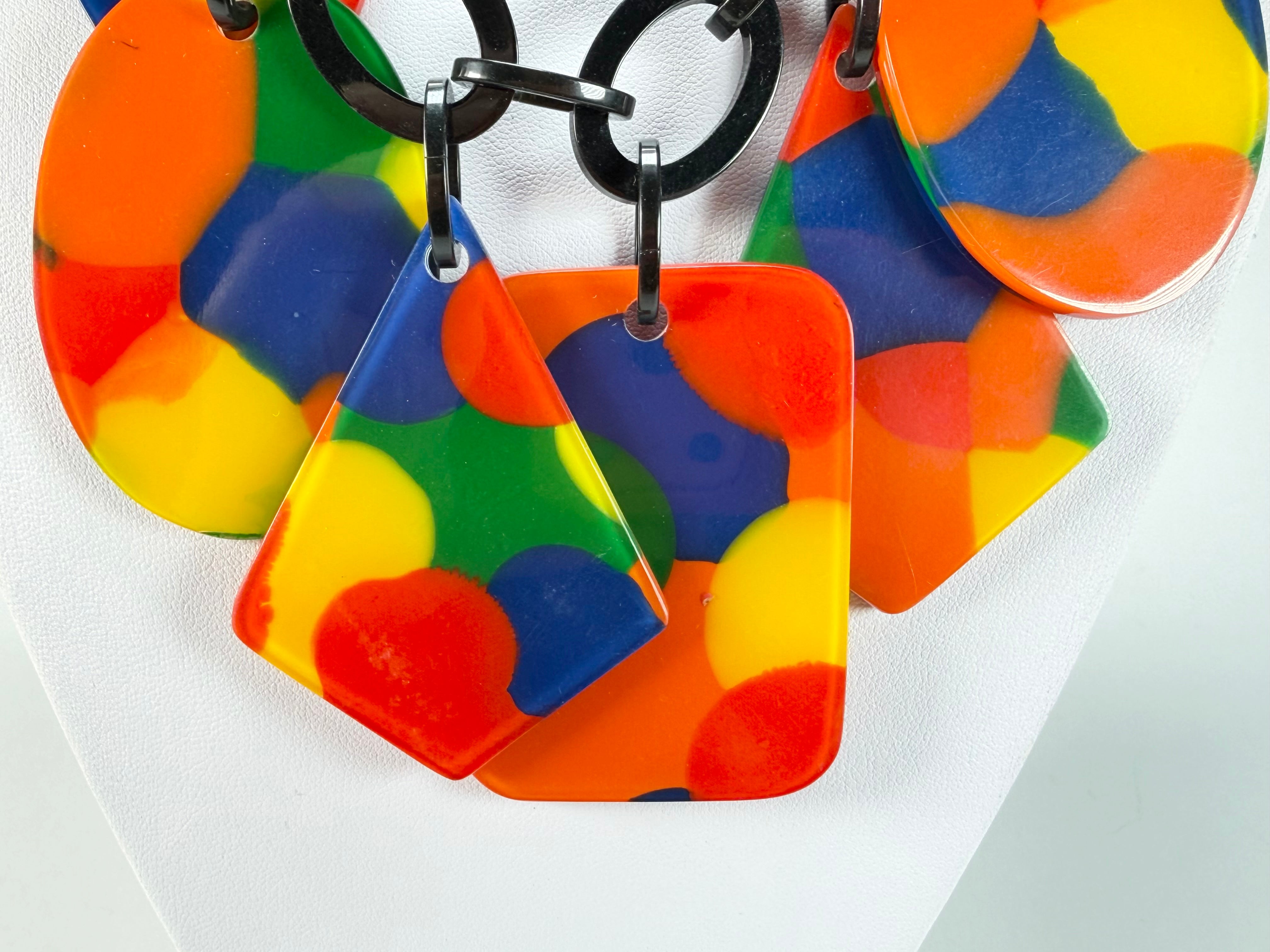 Marion Godart - Linkz "Spectre Lumineux" Colourful Pieces Resin Necklace