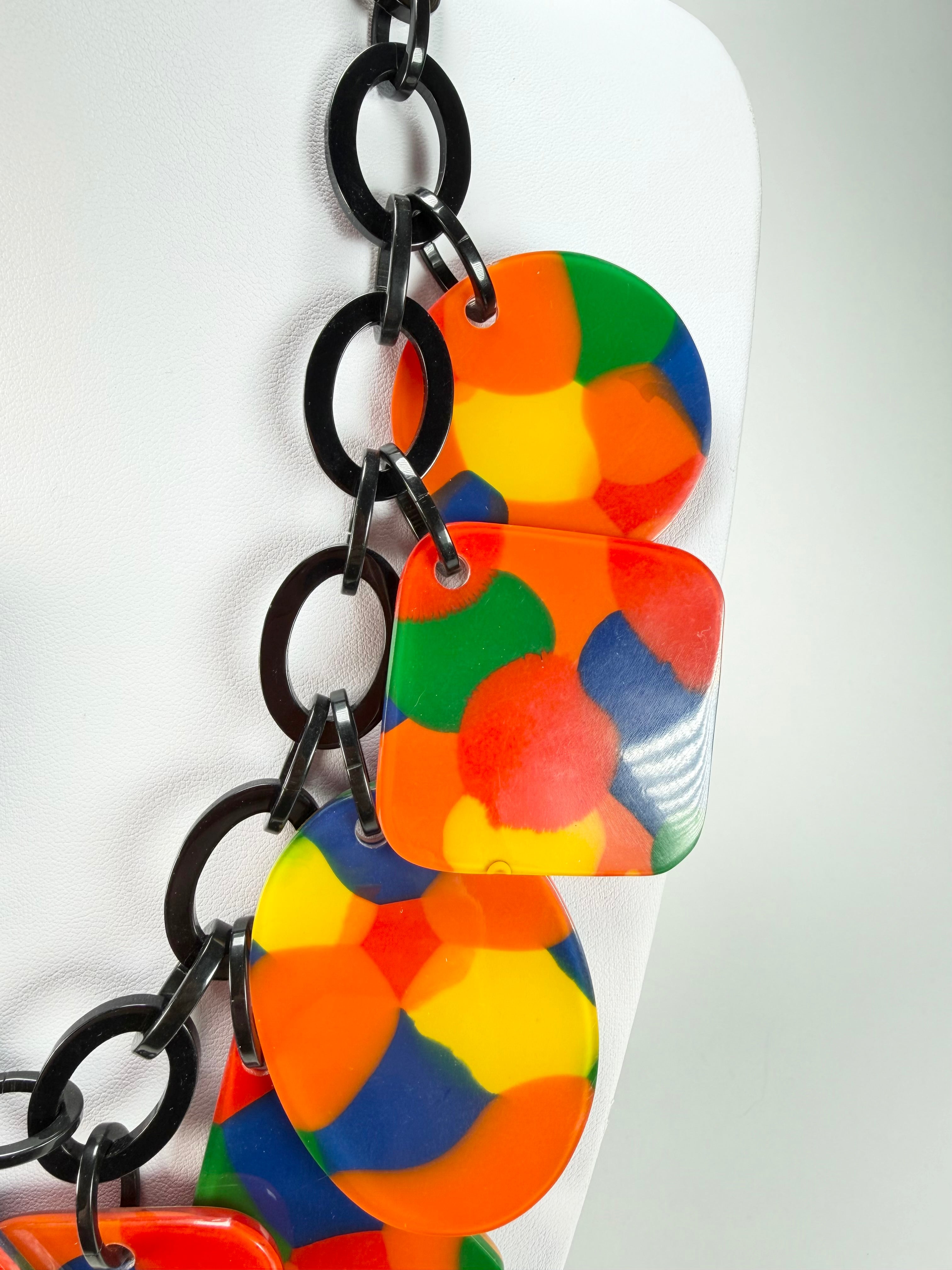 Marion Godart - Linkz "Spectre Lumineux" Colourful Pieces Resin Necklace