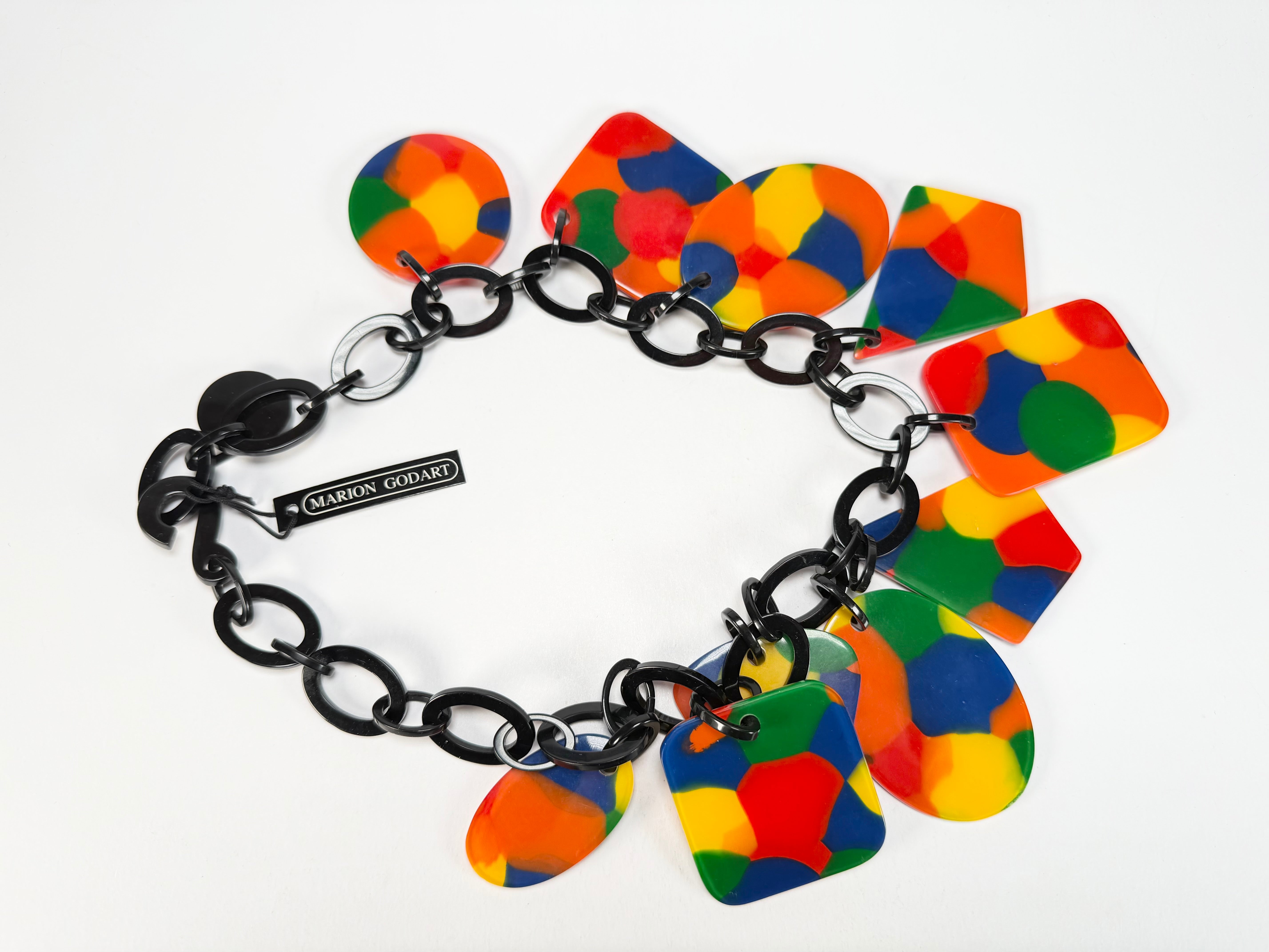 Marion Godart - Linkz "Spectre Lumineux" Colourful Pieces Resin Necklace