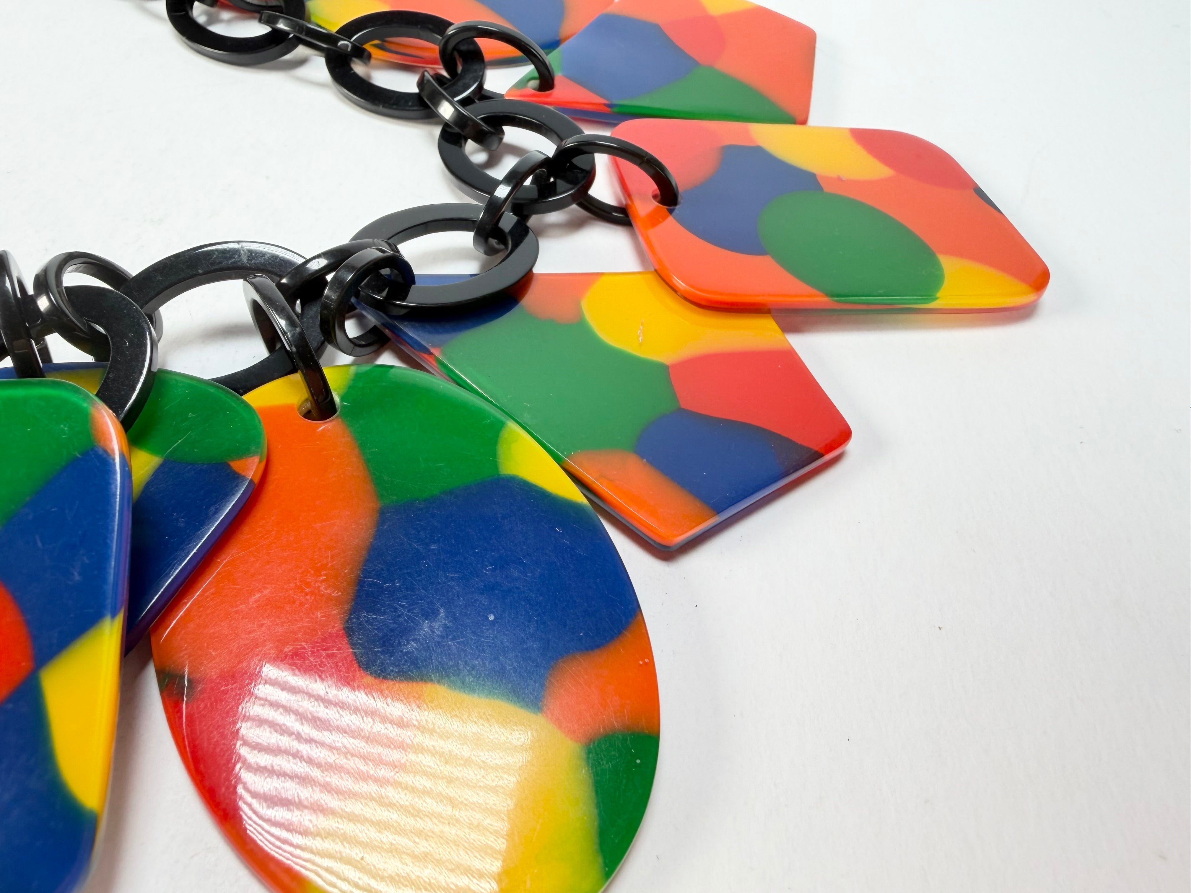 Marion Godart - Linkz "Spectre Lumineux" Colourful Pieces Resin Necklace