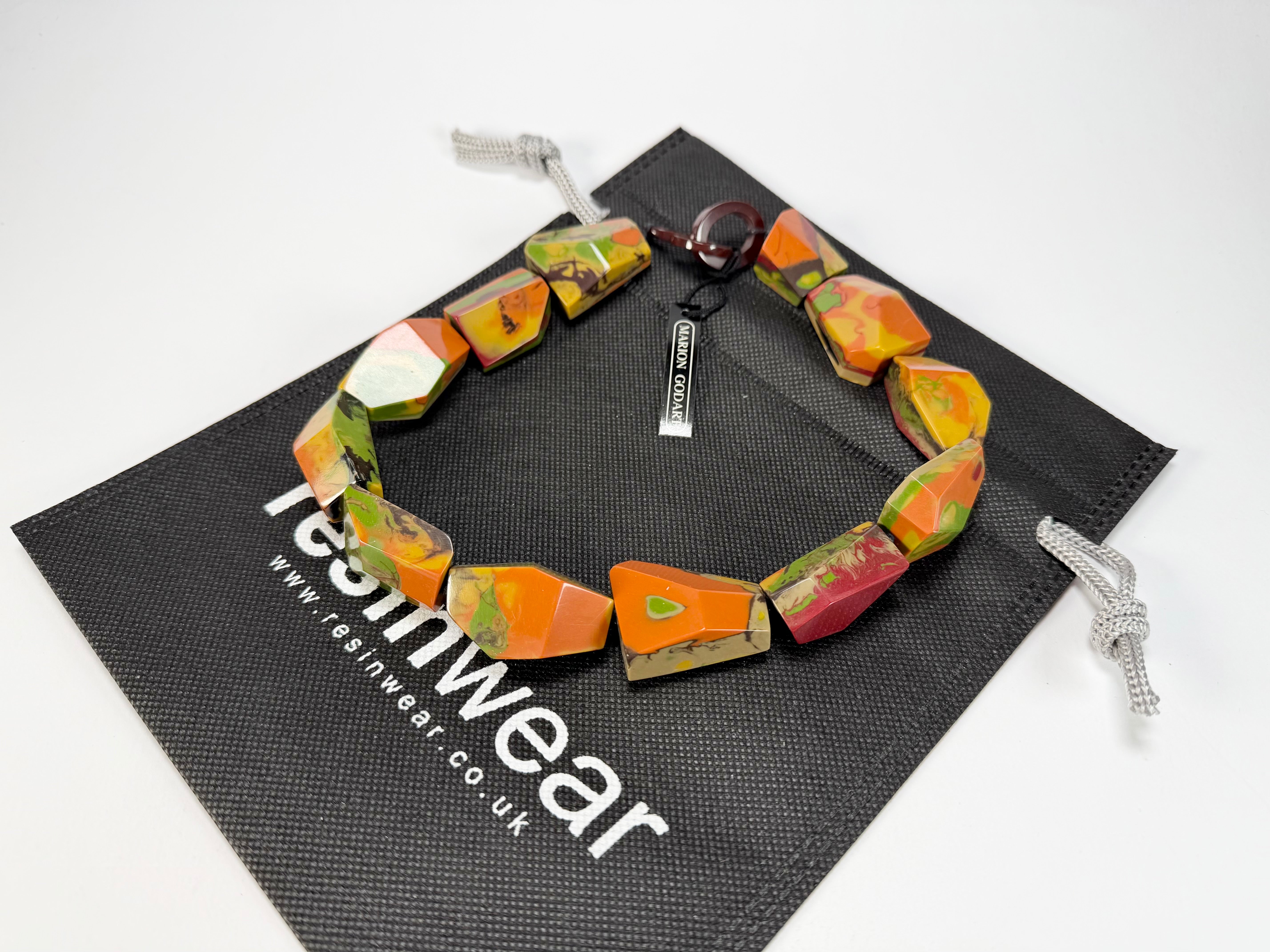 Marion Godart - Fragmental "Bord Dentelé" Camoflauge Mix Resin Necklace
