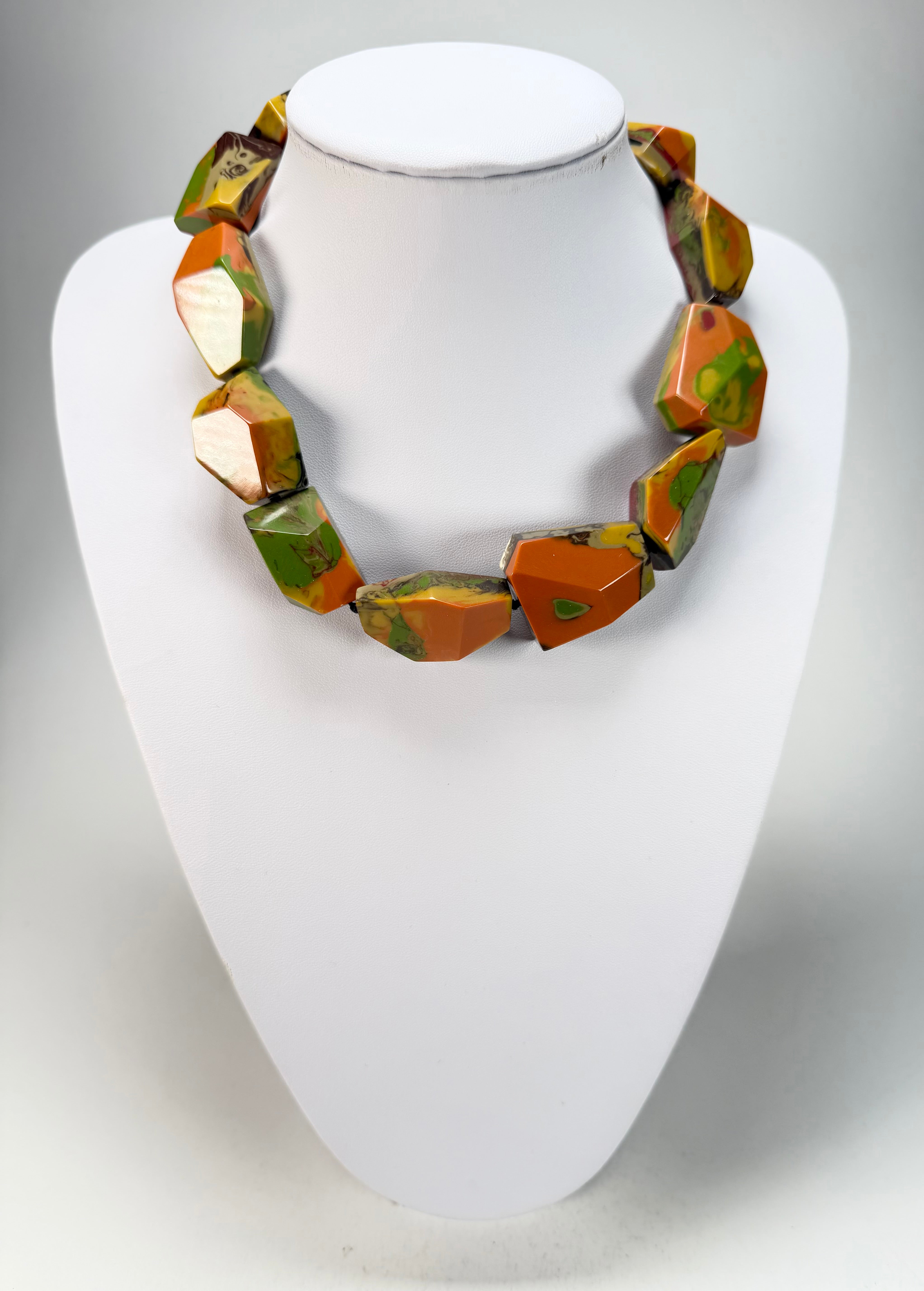 Marion Godart - Fragmental "Bord Dentelé" Camoflauge Mix Resin Necklace