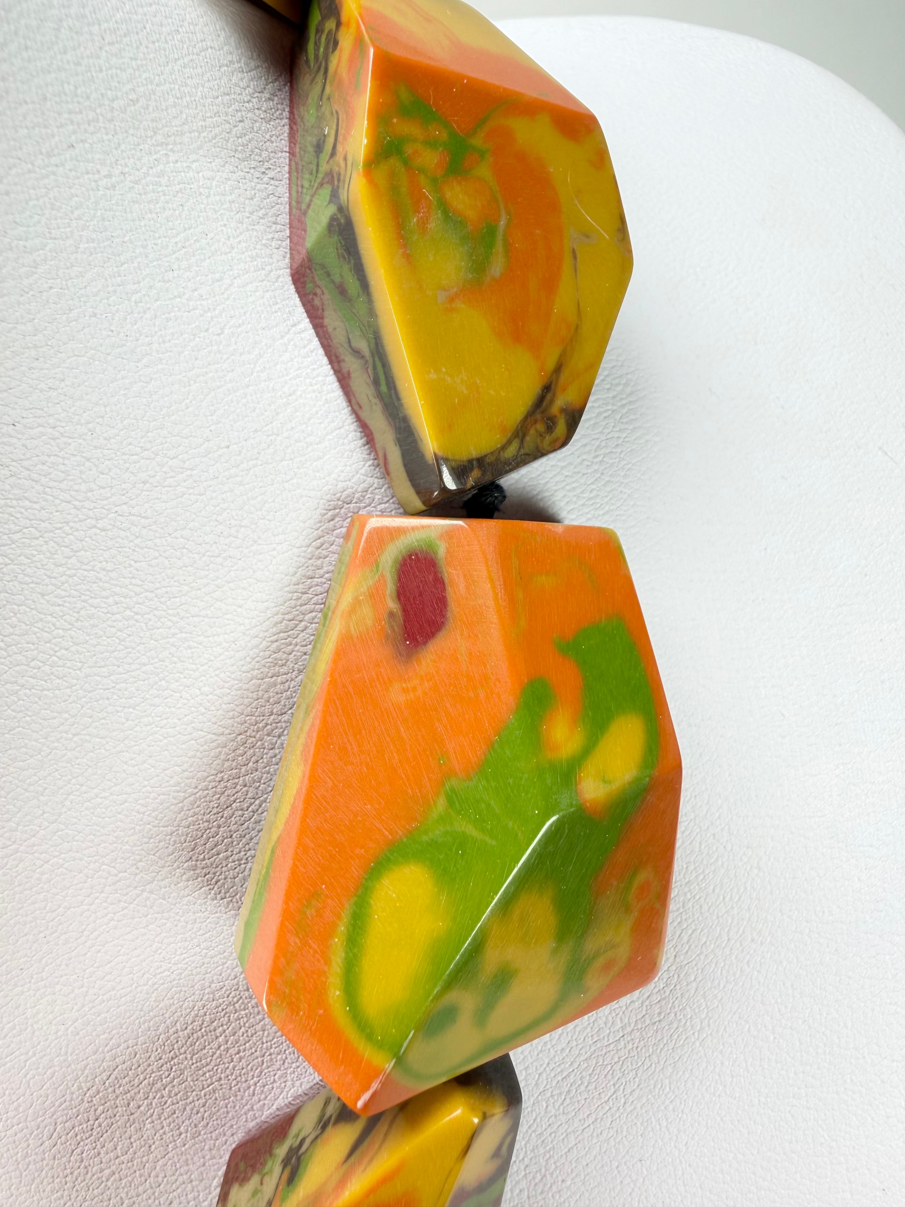 Marion Godart - Fragmental "Bord Dentelé" Camoflauge Mix Resin Necklace