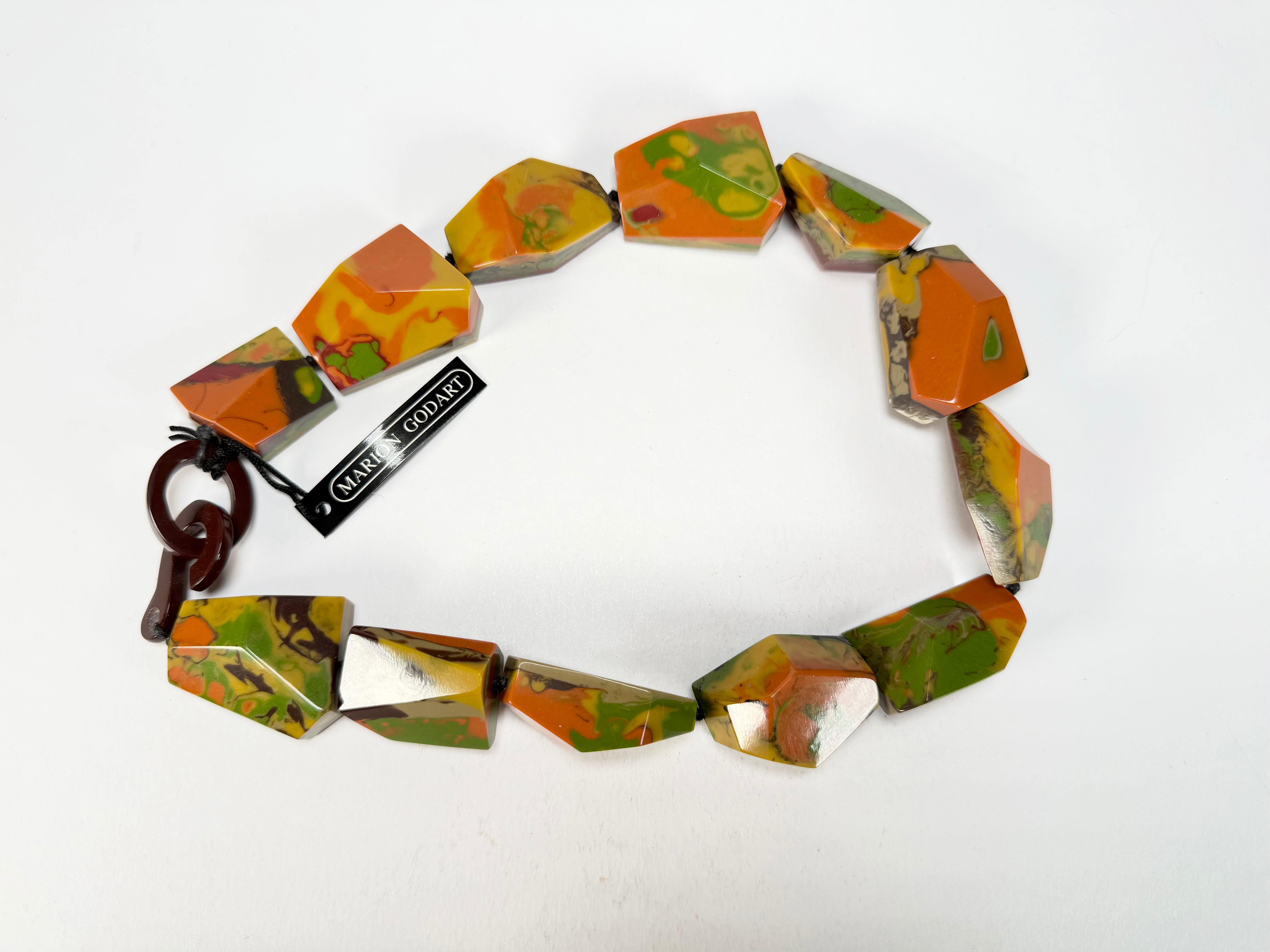 Marion Godart - Fragmental "Bord Dentelé" Camoflauge Mix Resin Necklace
