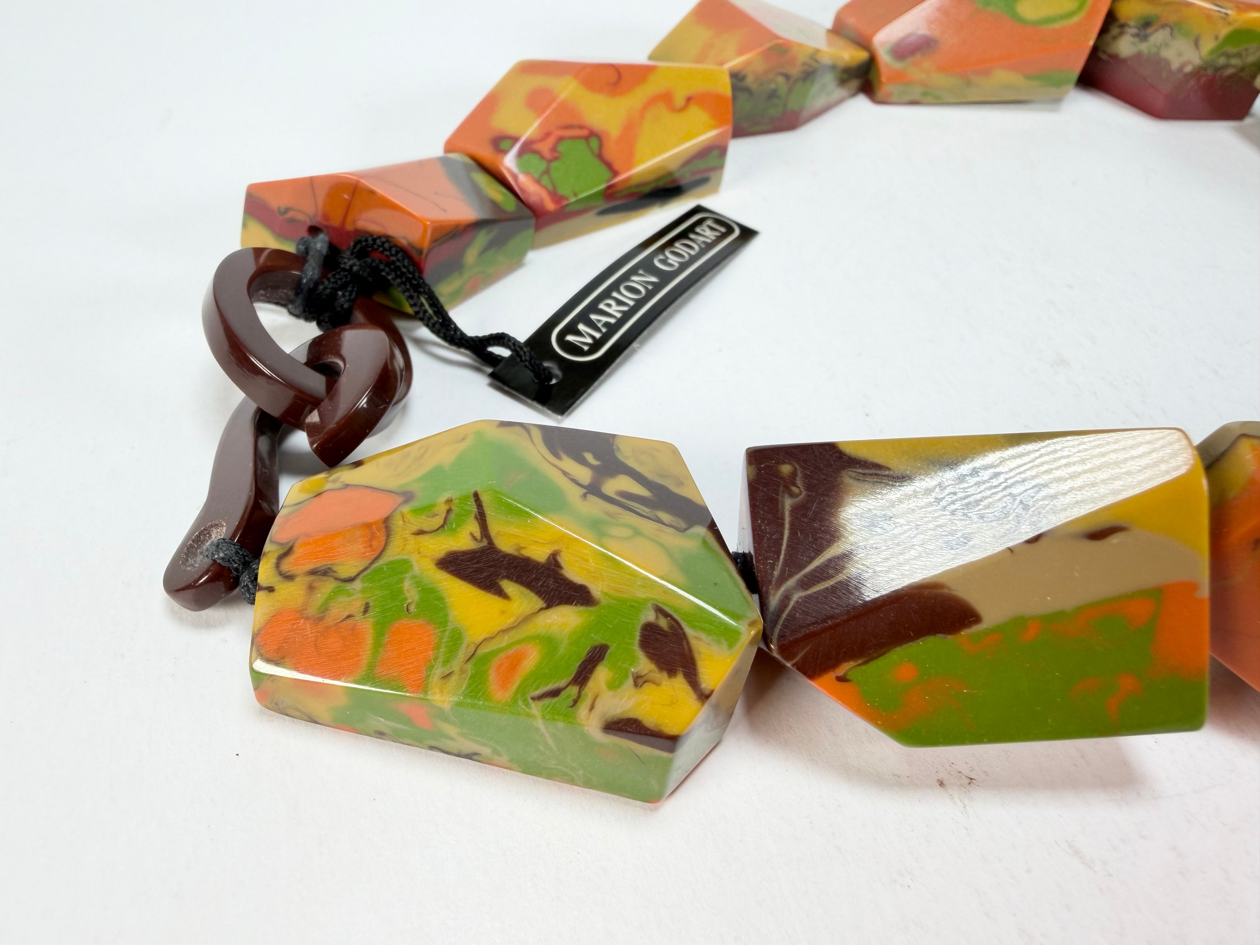 Marion Godart - Fragmental "Bord Dentelé" Camoflauge Mix Resin Necklace